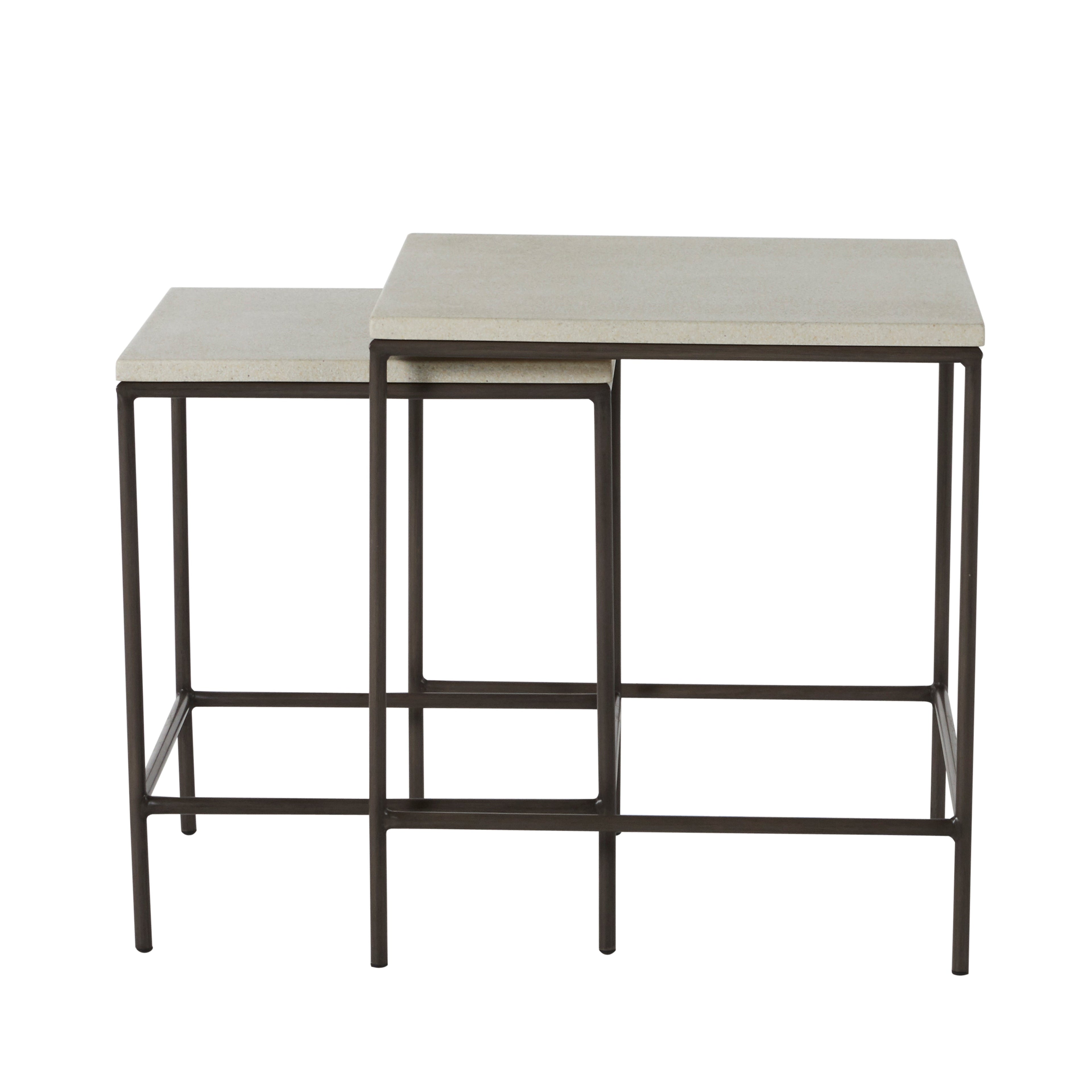 Abby Wrought Iron Square Outdoor Stacking Table