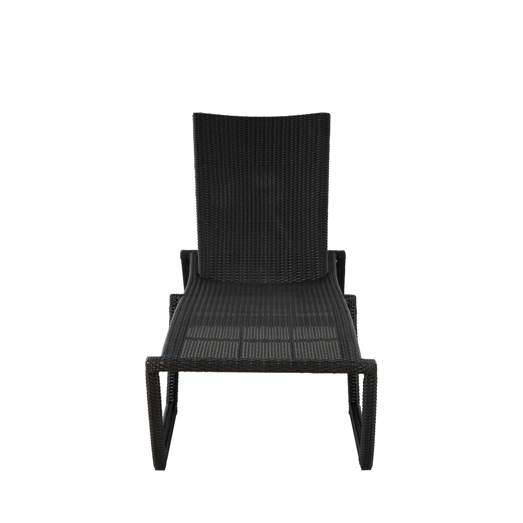 Skye Wicker Outdoor Armless Chaise Lounge