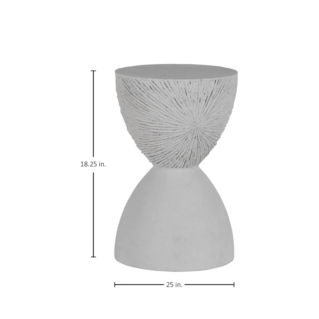 Darley 25" Round Outdoor Pedestal Side Table