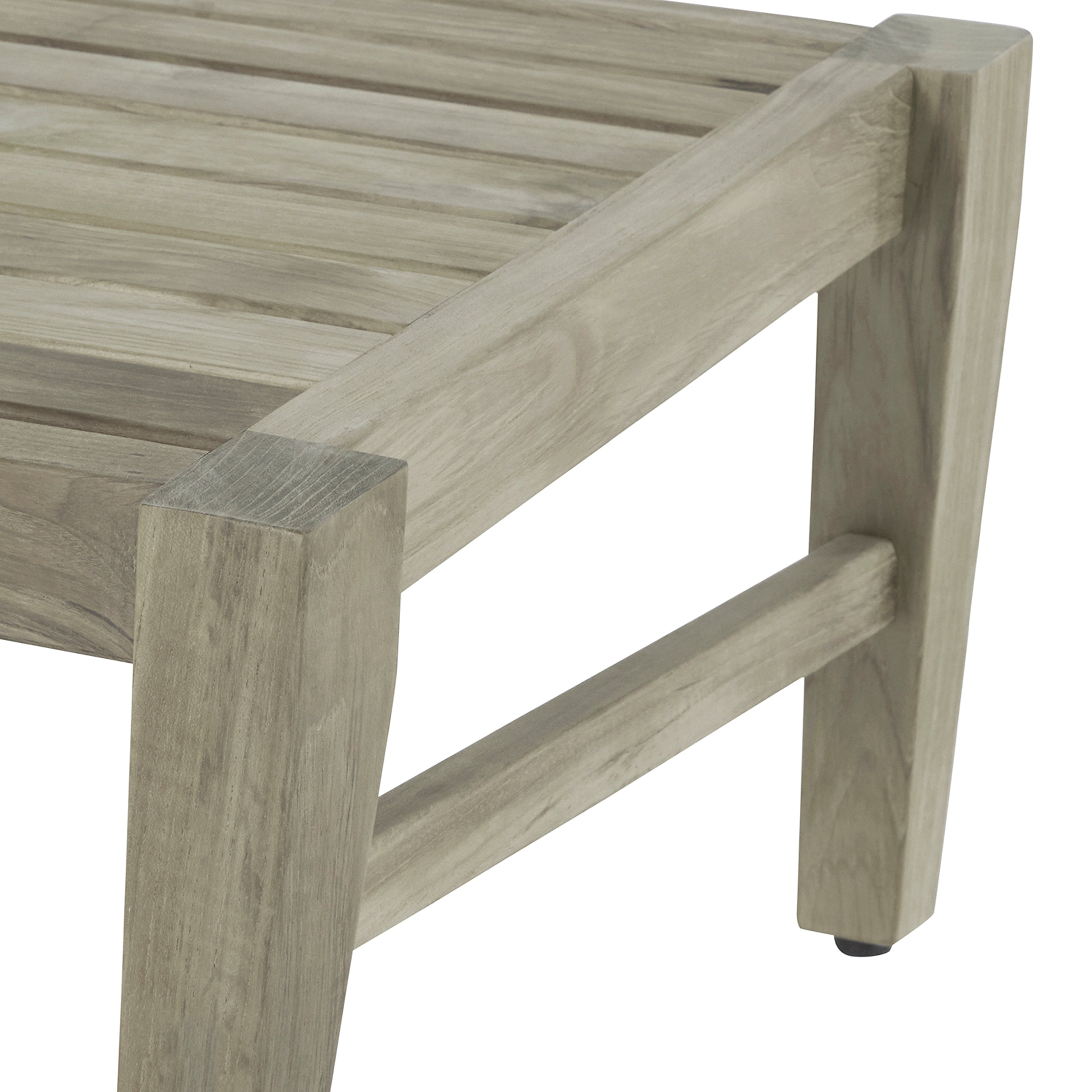 Croquet Teak Outdoor Woven Ottoman