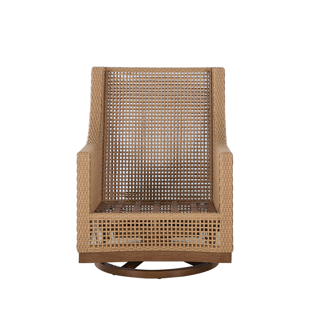Peninsula Wicker Outdoor Swivel Glide Chair