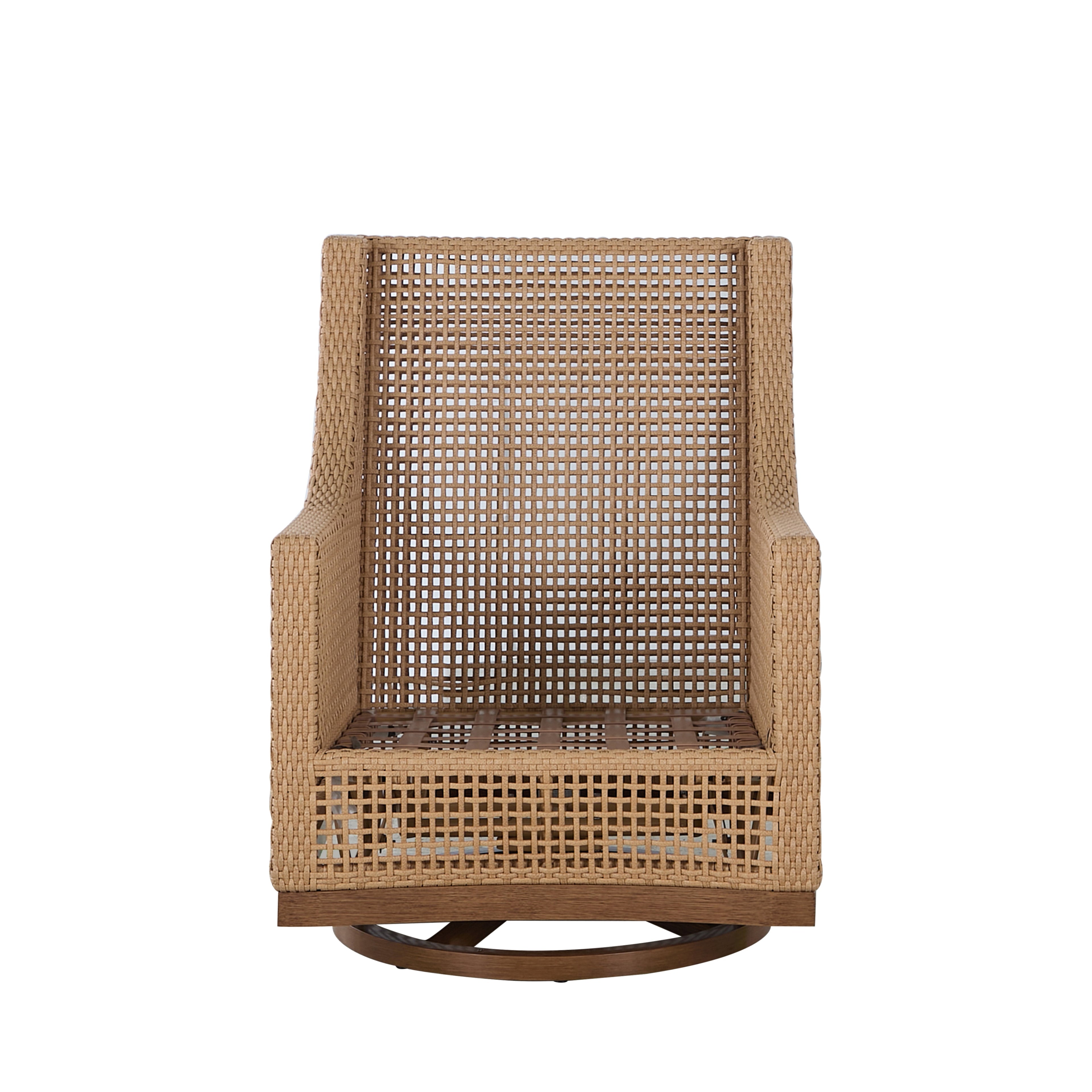 Peninsula Wicker Outdoor Swivel Glide Chair