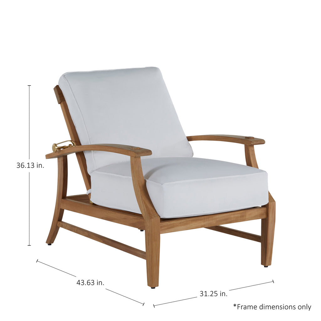Croquet Teak Outdoor Recliner Chair