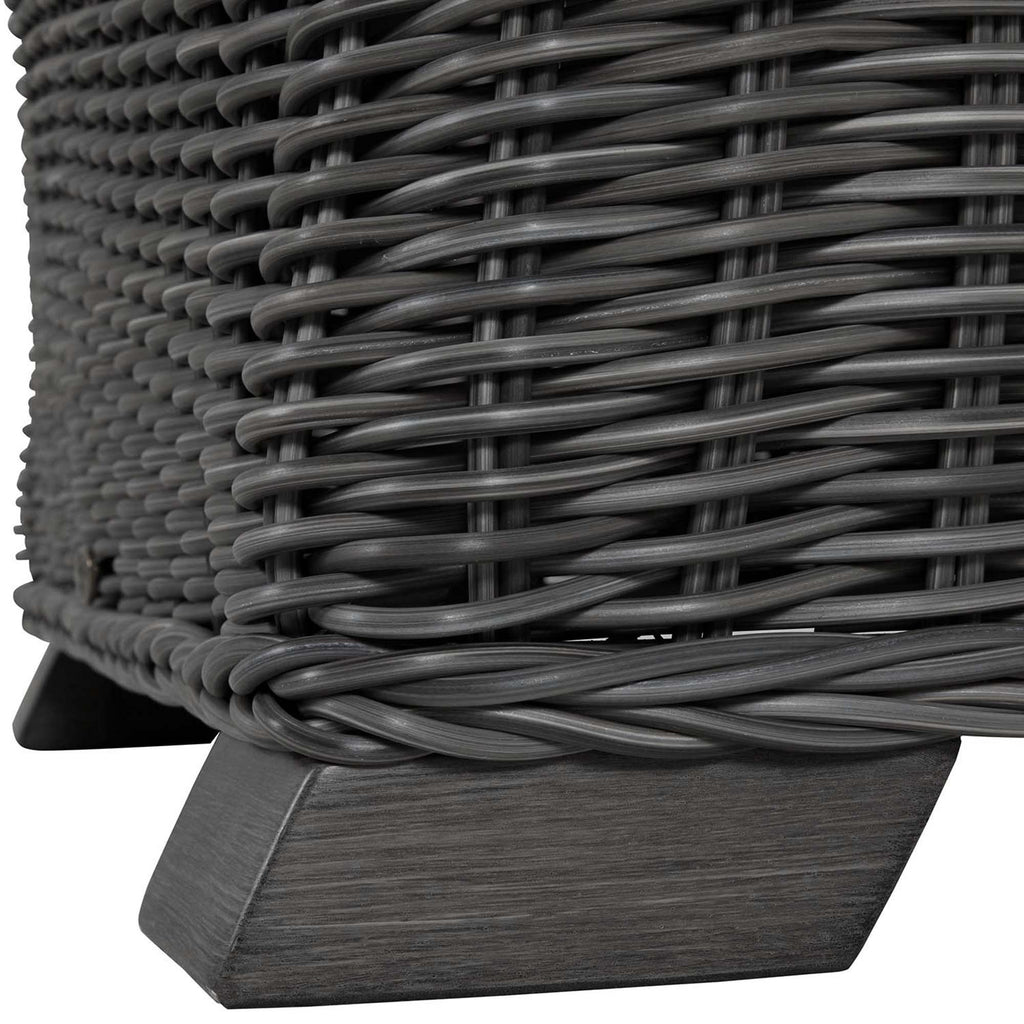 Rustic Resin Wicker Outdoor LAF Sectional Sofa