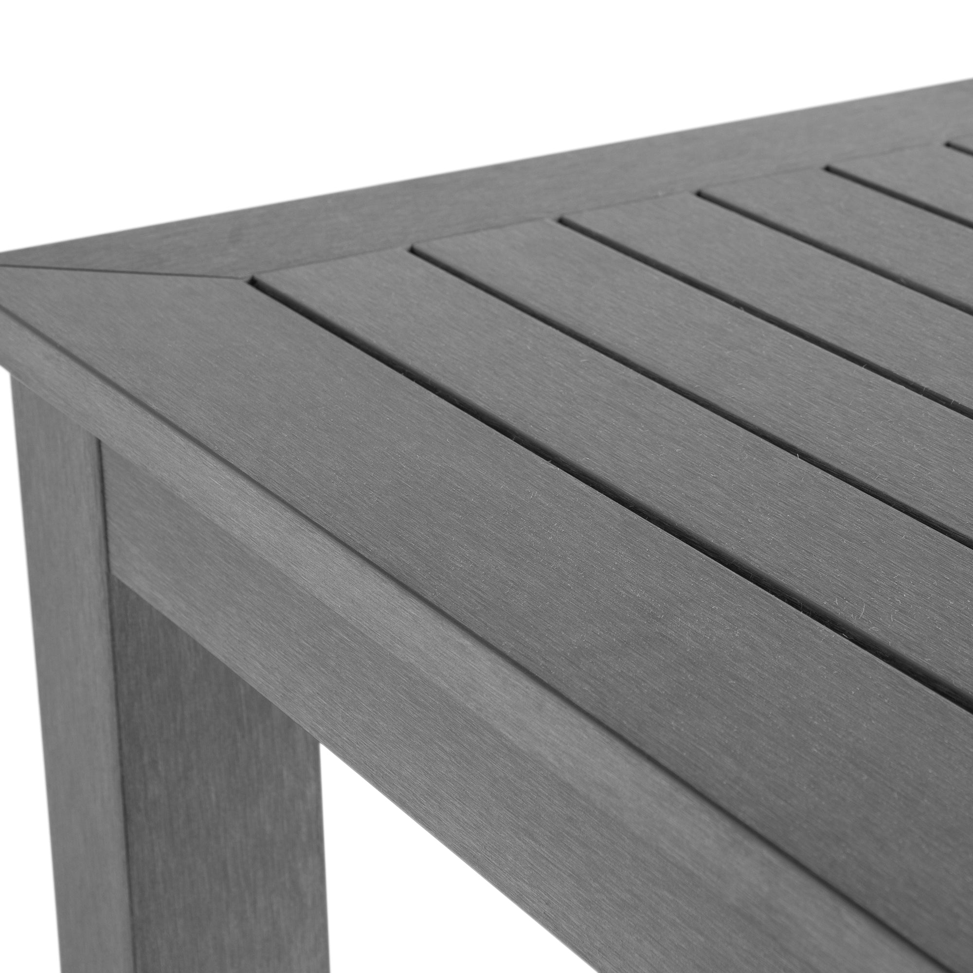 Portside Resin 42" Square Outdoor Slated Bar Table
