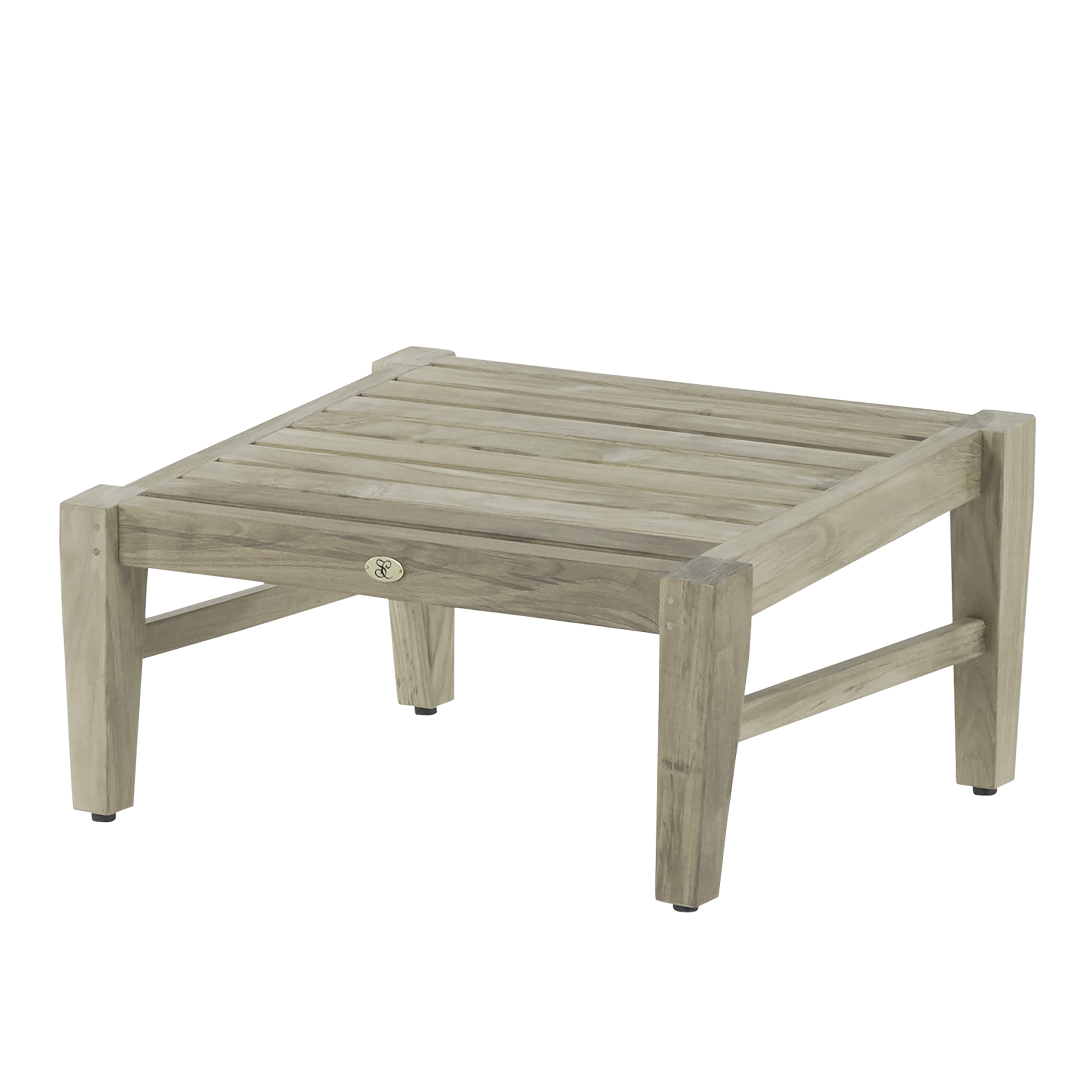 Croquet Teak Outdoor Woven Ottoman
