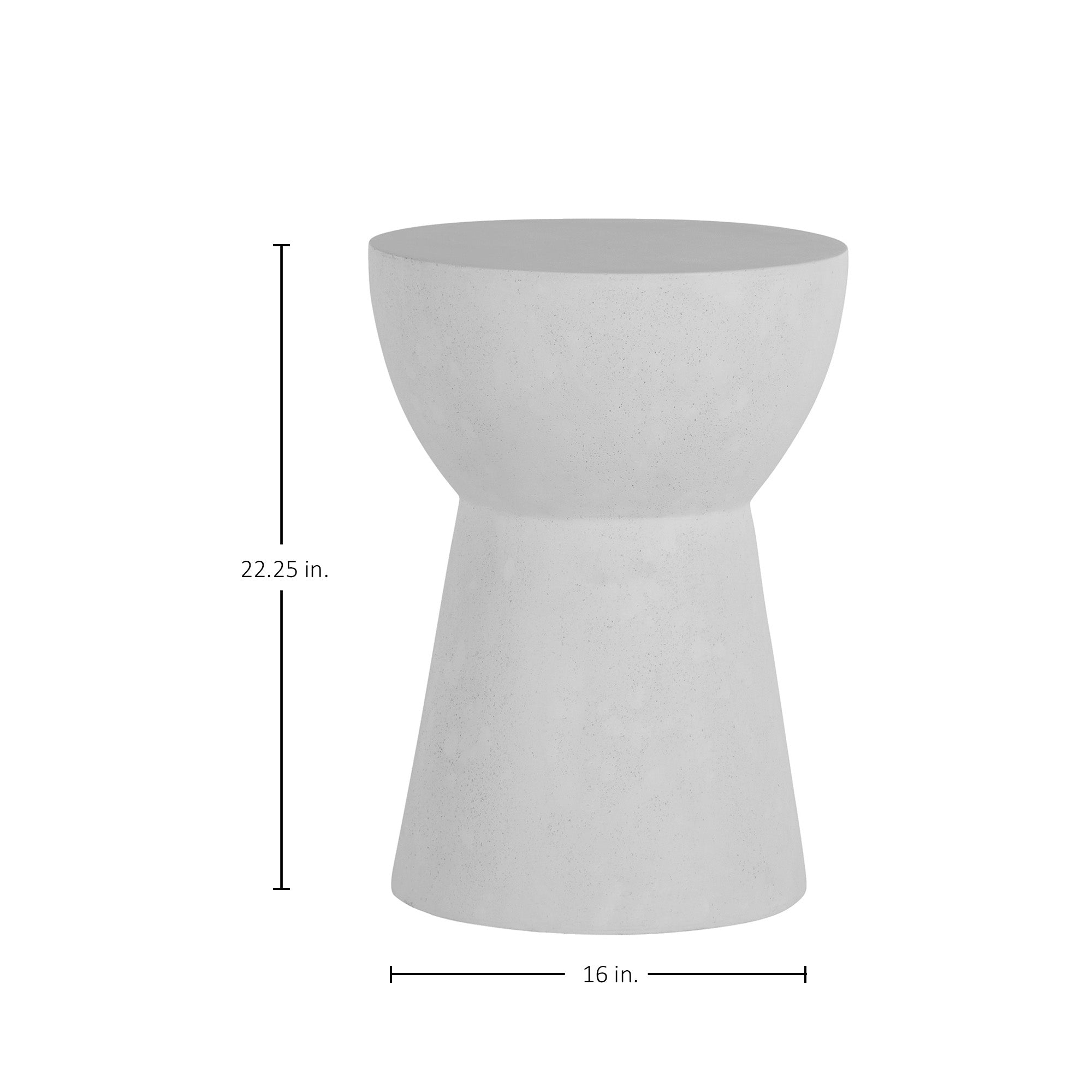 Ibis Cast Stone Round Outdoor Pedestal End Table
