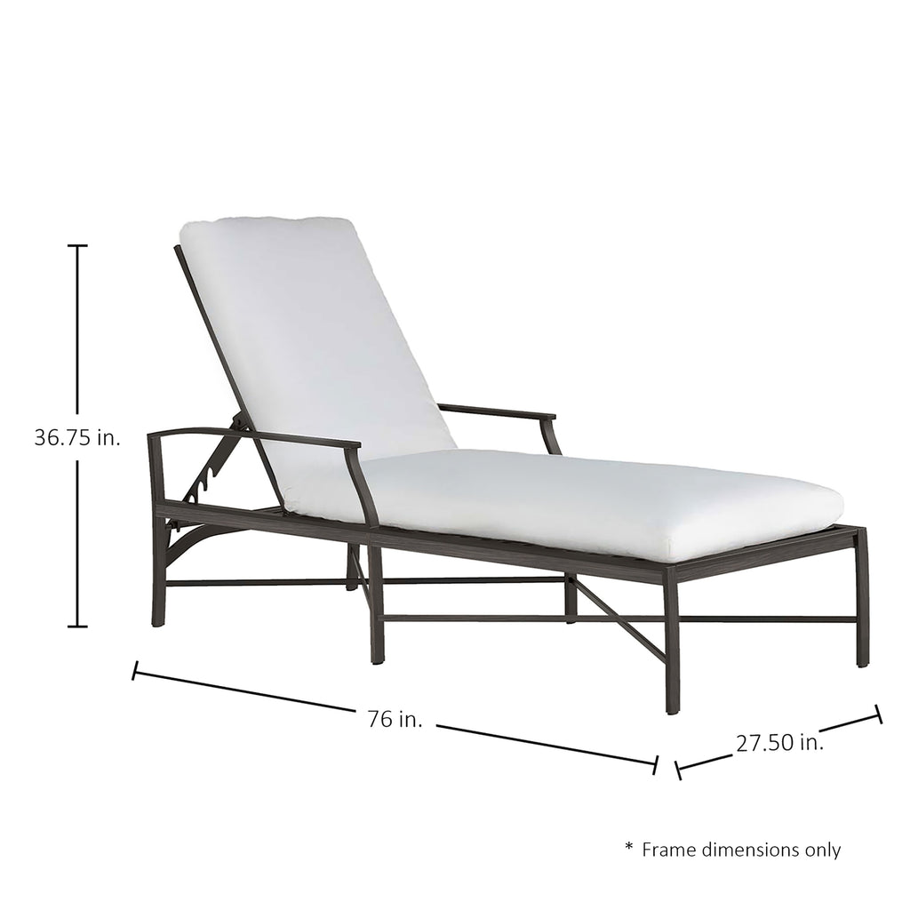 Monaco Aluminum Outdoor Chaise Lounge