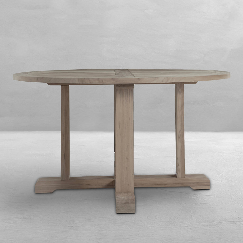 Club Teak 43" Round Outdoor Pedestal Dining Table