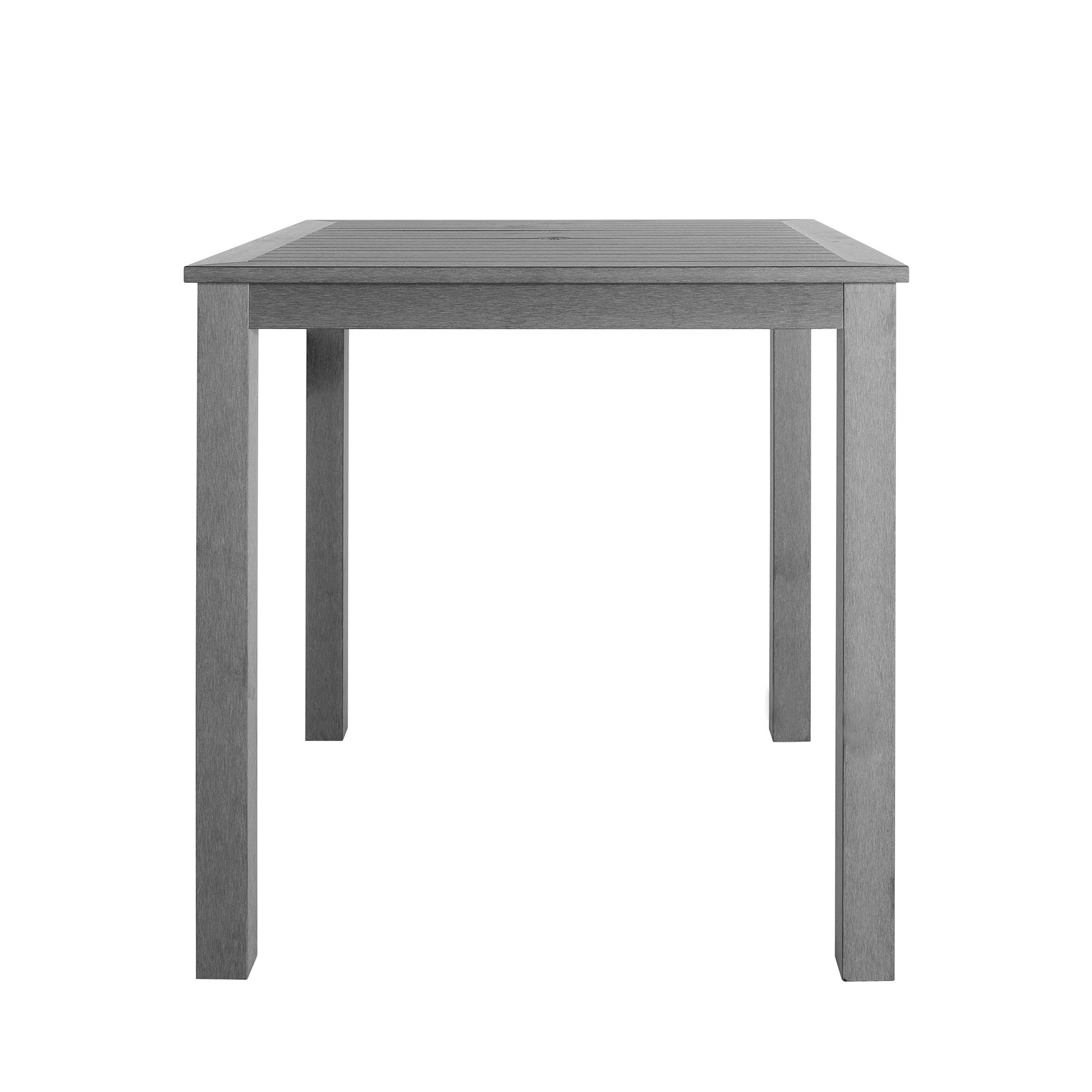 Portside Resin 42" Square Outdoor Slated Bar Table