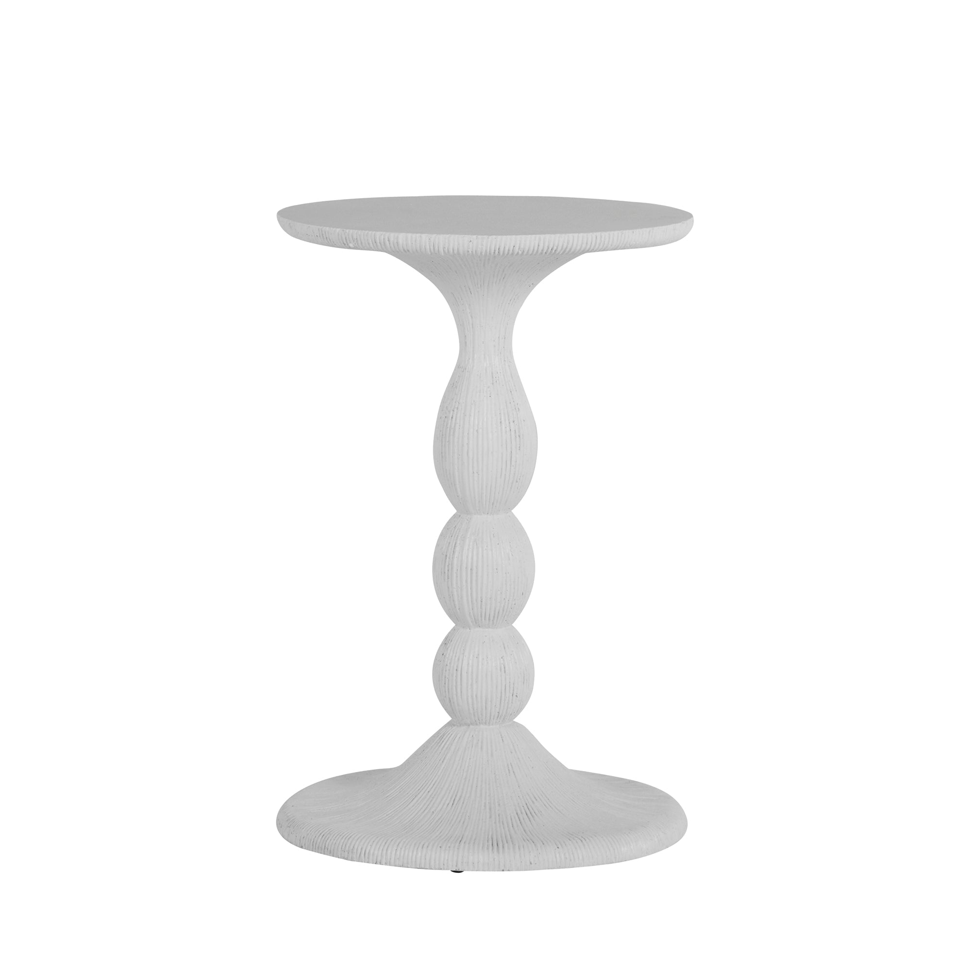 Tern Cast Stone 16" Round Pedestal Side Table