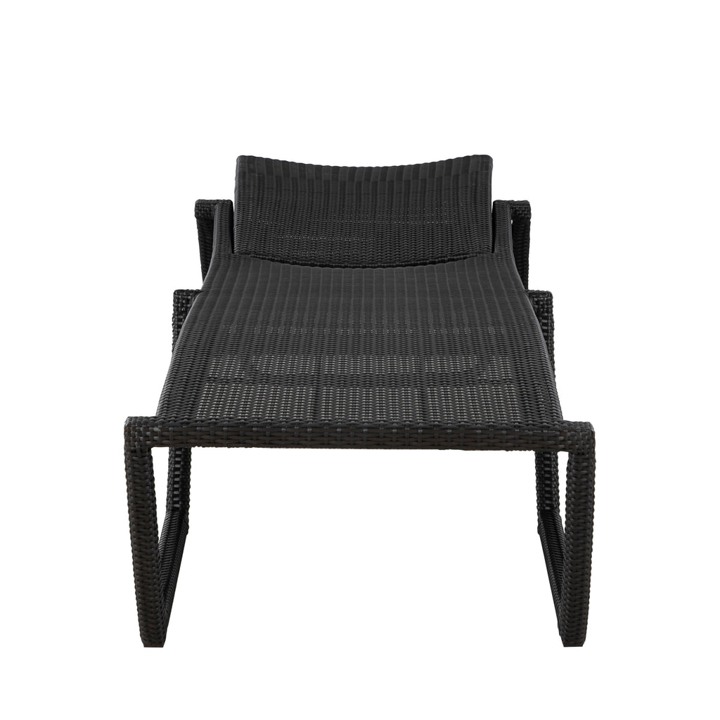 Skye Wicker Outdoor Armless Chaise Lounge