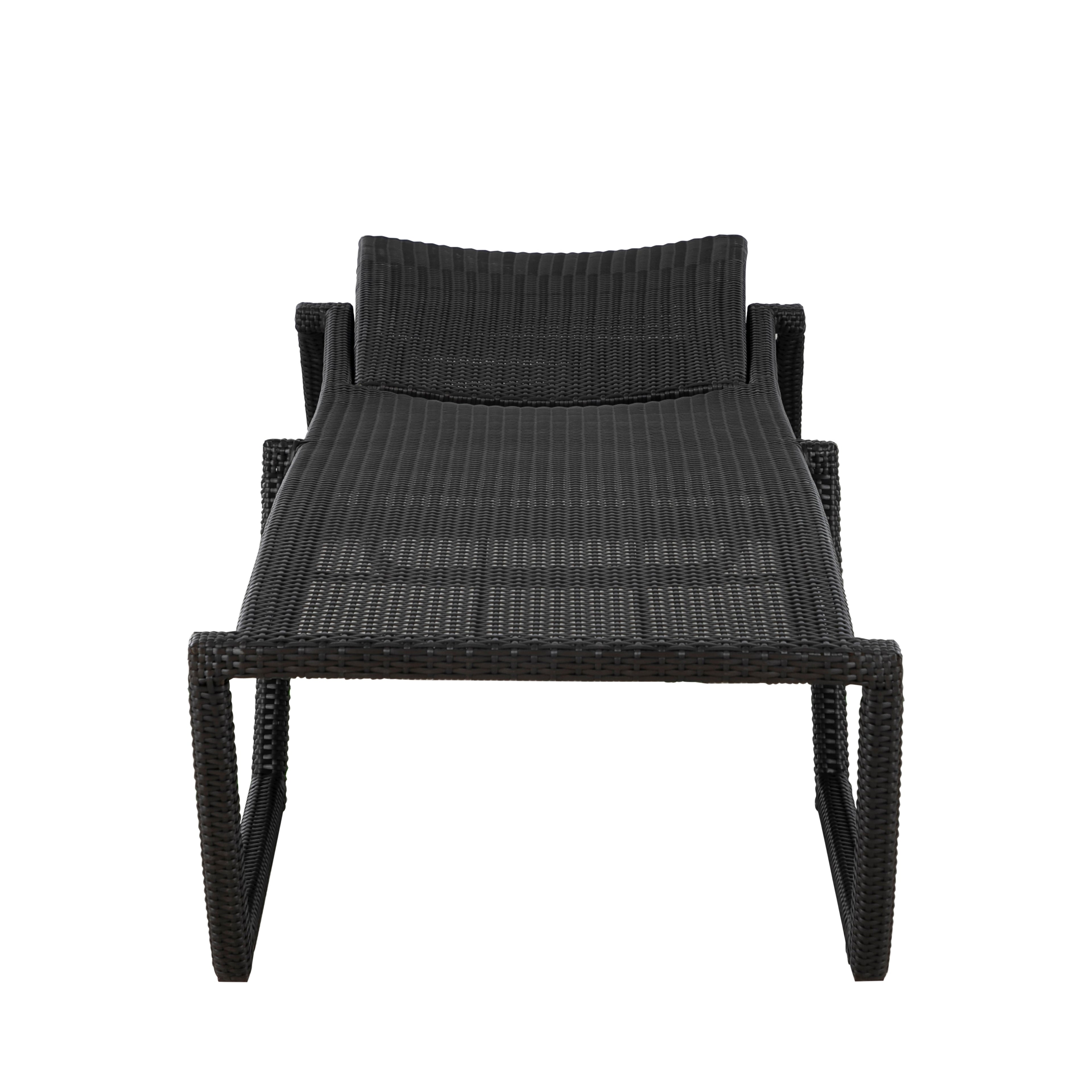 Skye Wicker Outdoor Armless Chaise Lounge