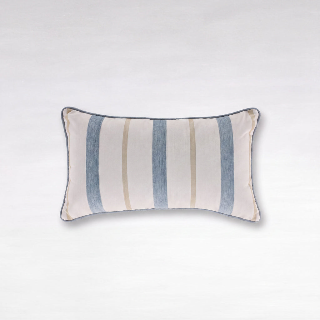 Taffy Stripe Mist Outdoor Throw Pillow