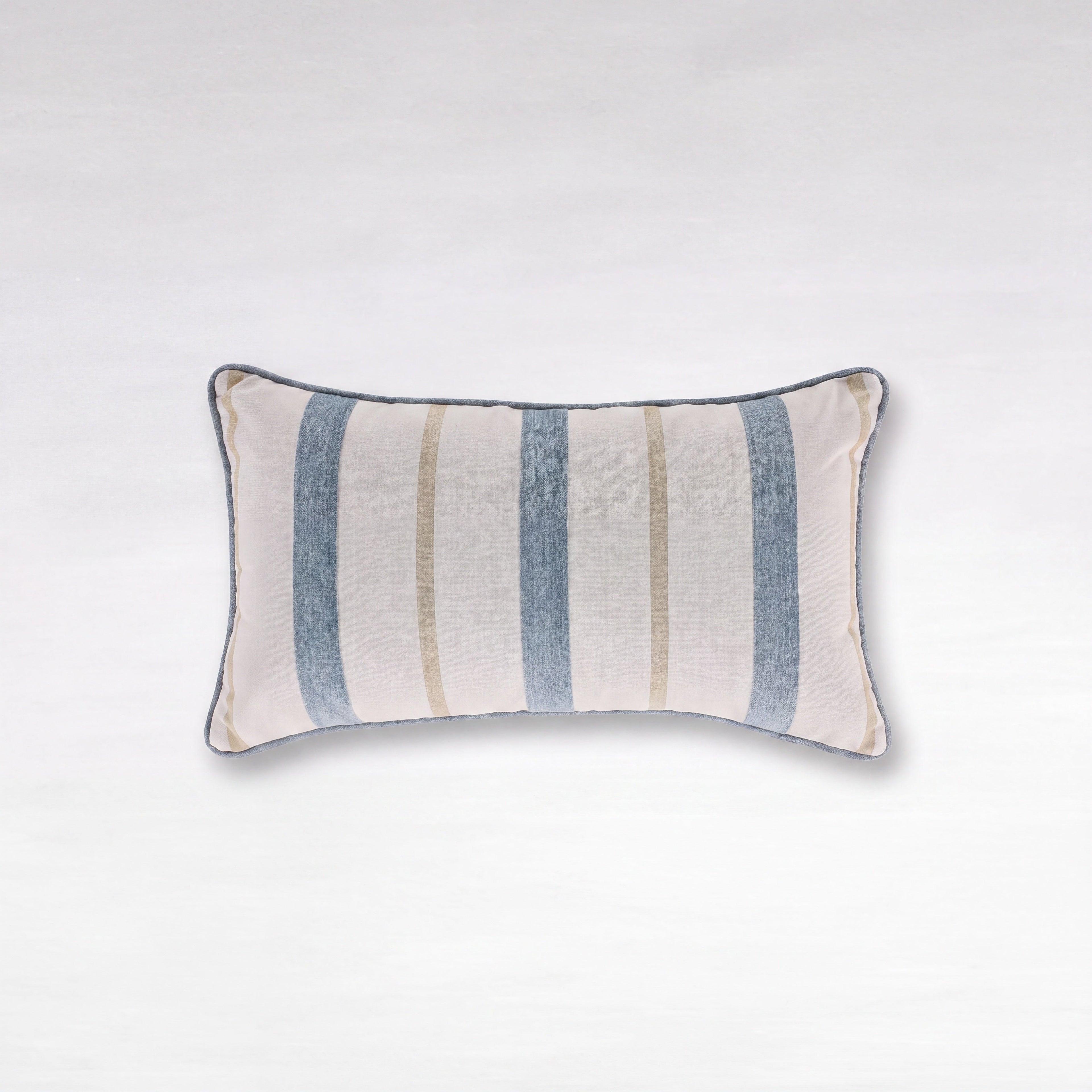 Taffy Stripe Mist Outdoor Throw Pillow