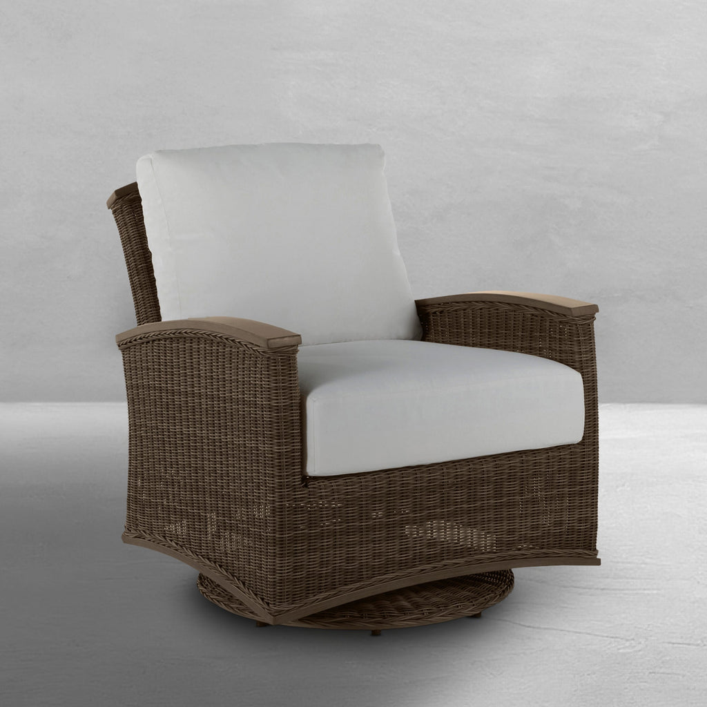 Astoria Resin Wicker Outdoor Swivel Glider Chair