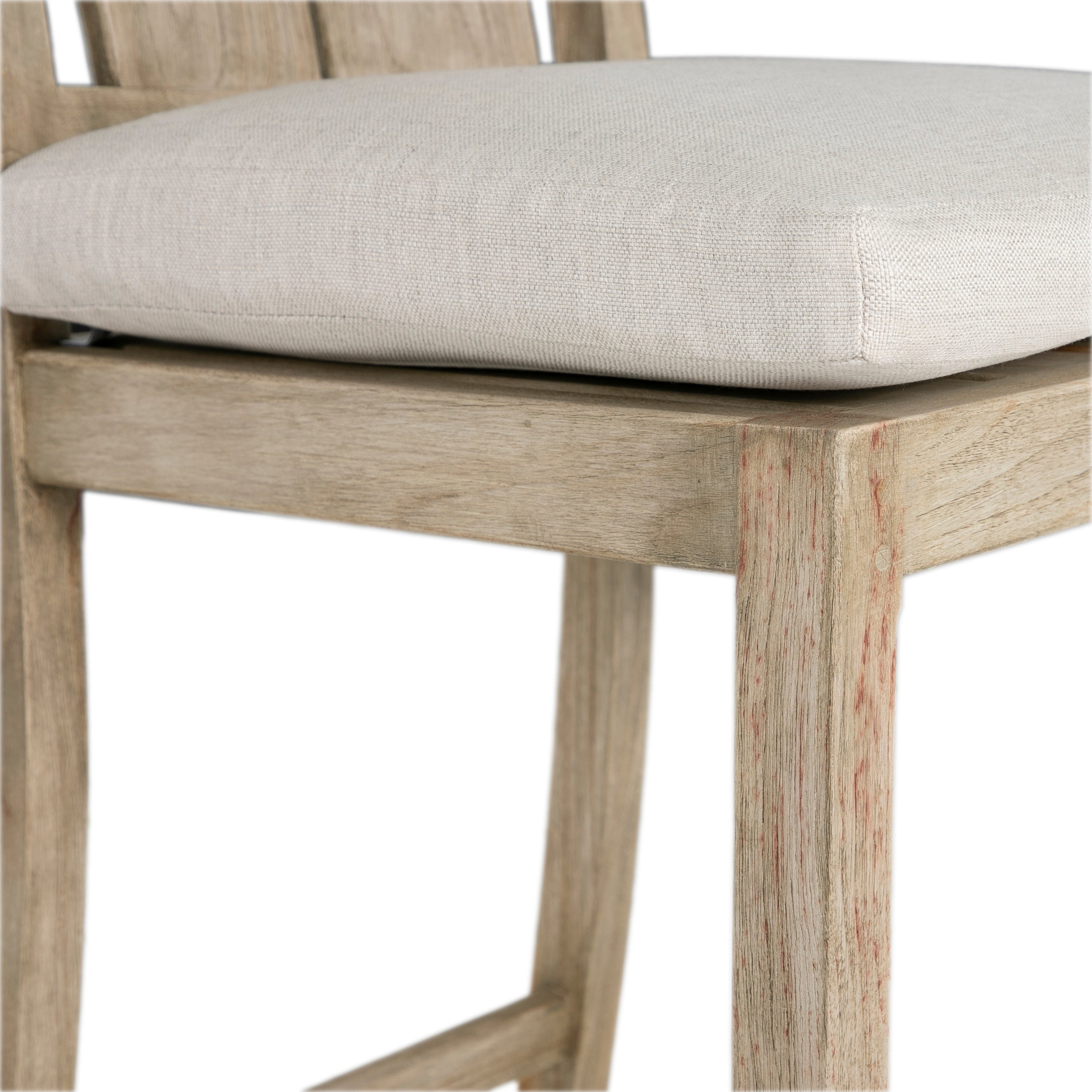 Croquet Teak Outdoor Transitional Counter Stool