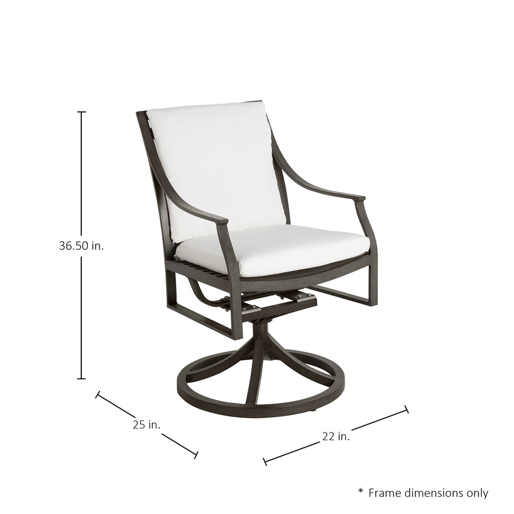 Monaco Aluminum Outdoor Swivel Rocking Arm Chair