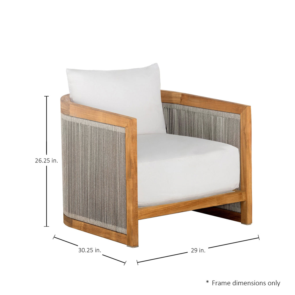 Avalon Teak Outdoor Lounge Chair