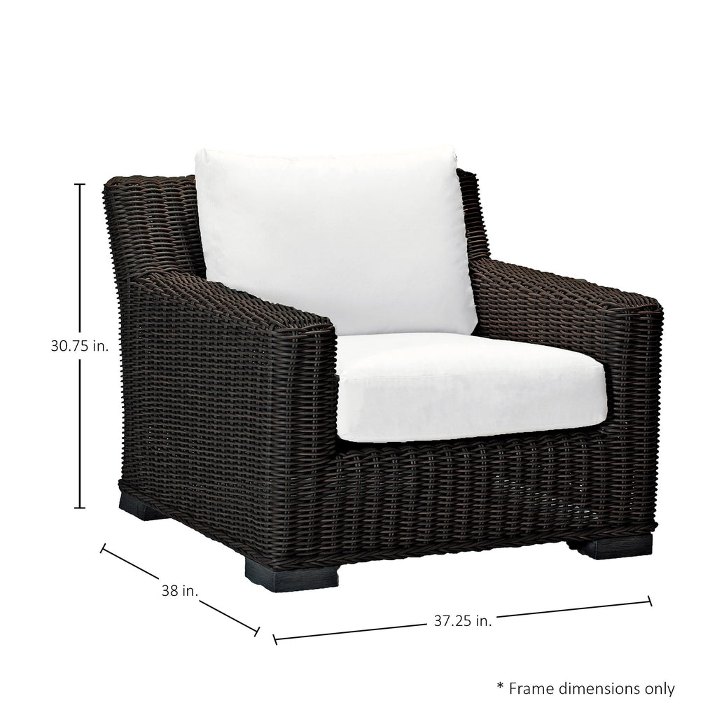 Rustic Woven Resin Wicker Outdoor Lounge Chair
