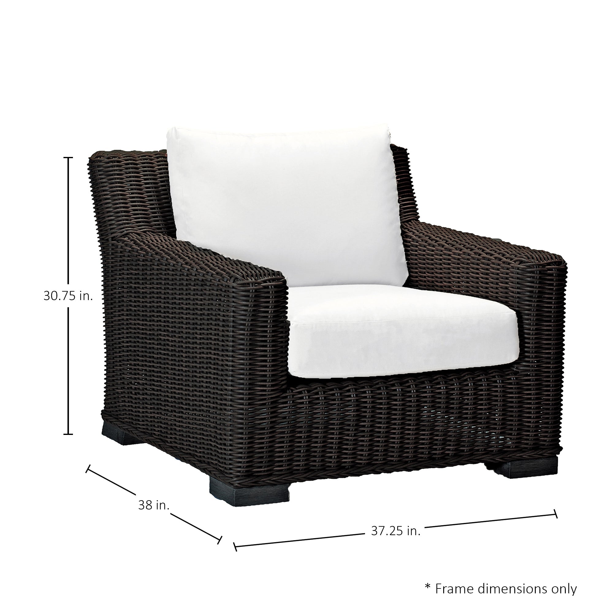Rustic Woven Resin Wicker Outdoor Lounge Chair