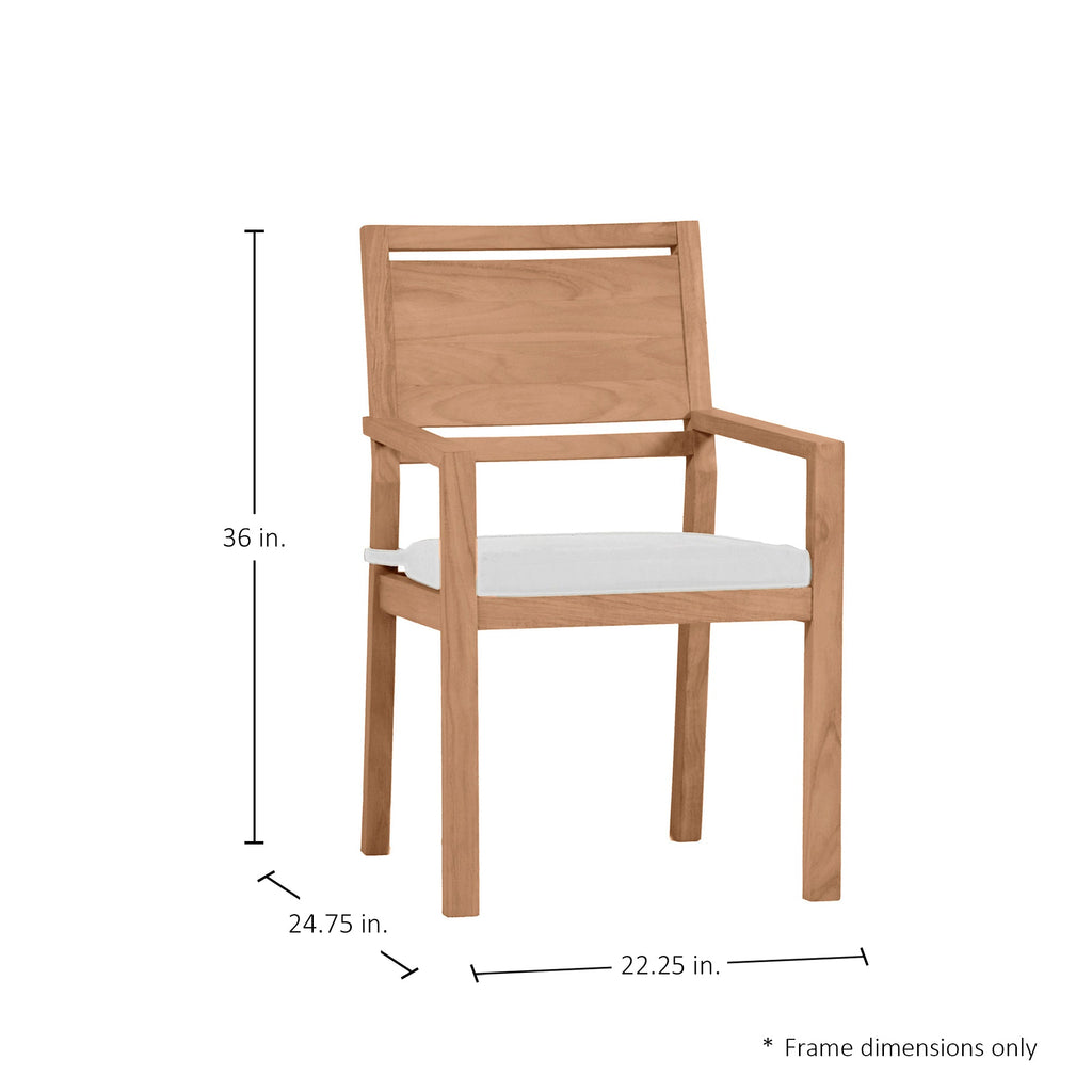 Avondale Teak Outdoor Arm Chair