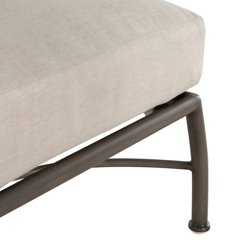 Elegante Aluminum Outdoor Woven Ottoman