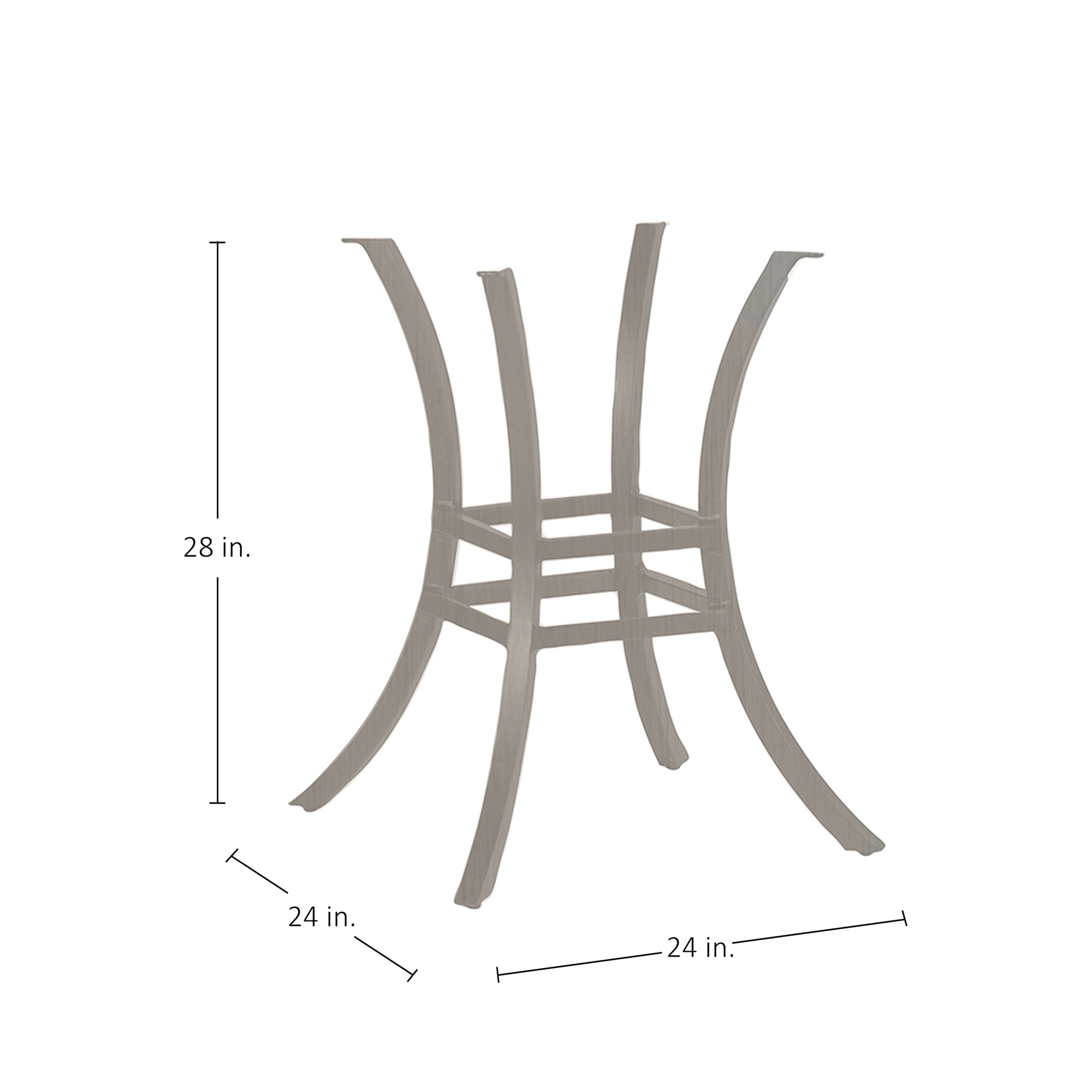 Cort Aluminum Outdoor Pedestal Dining Table Base