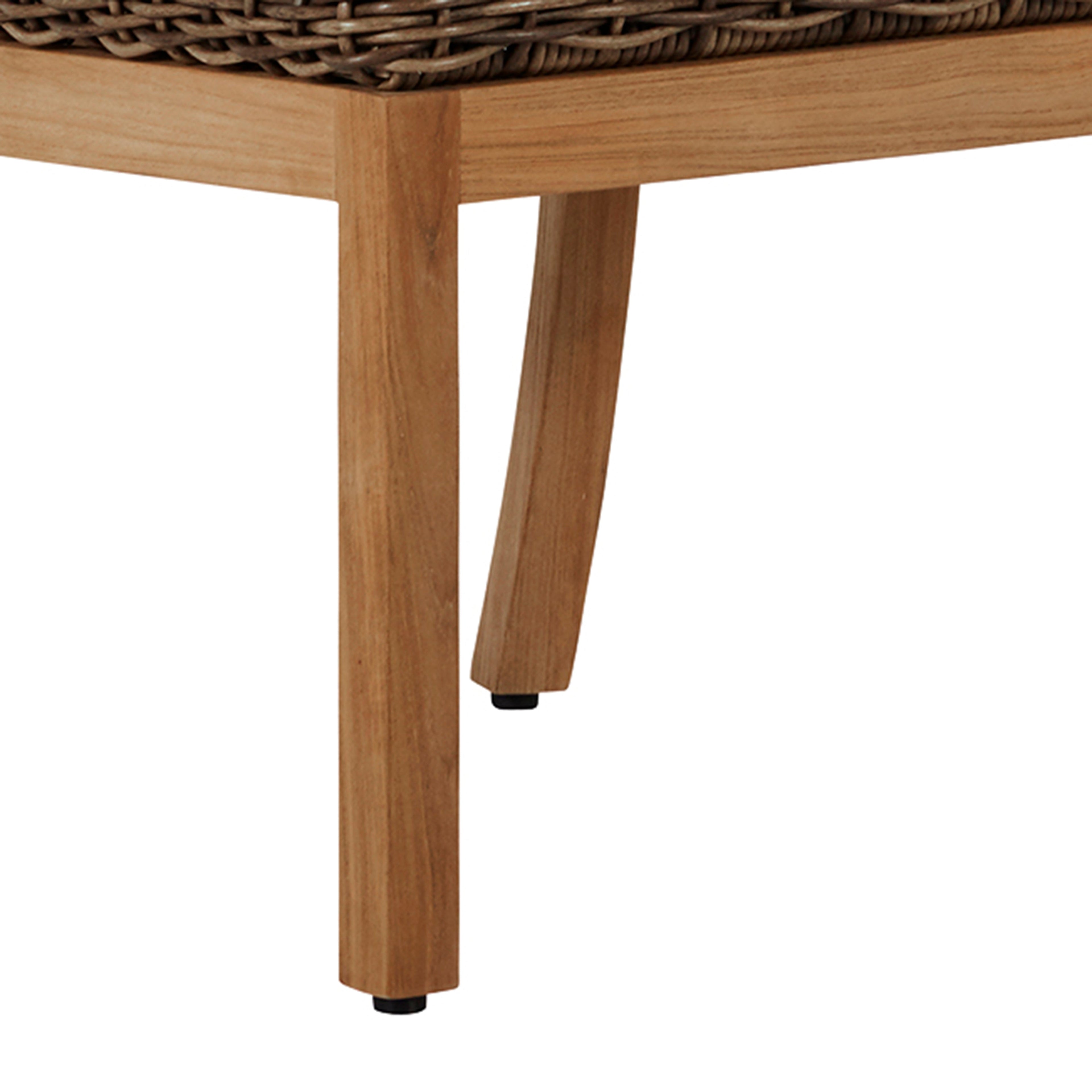Montauk Resin Wicker Teak Outdoor Side Chair