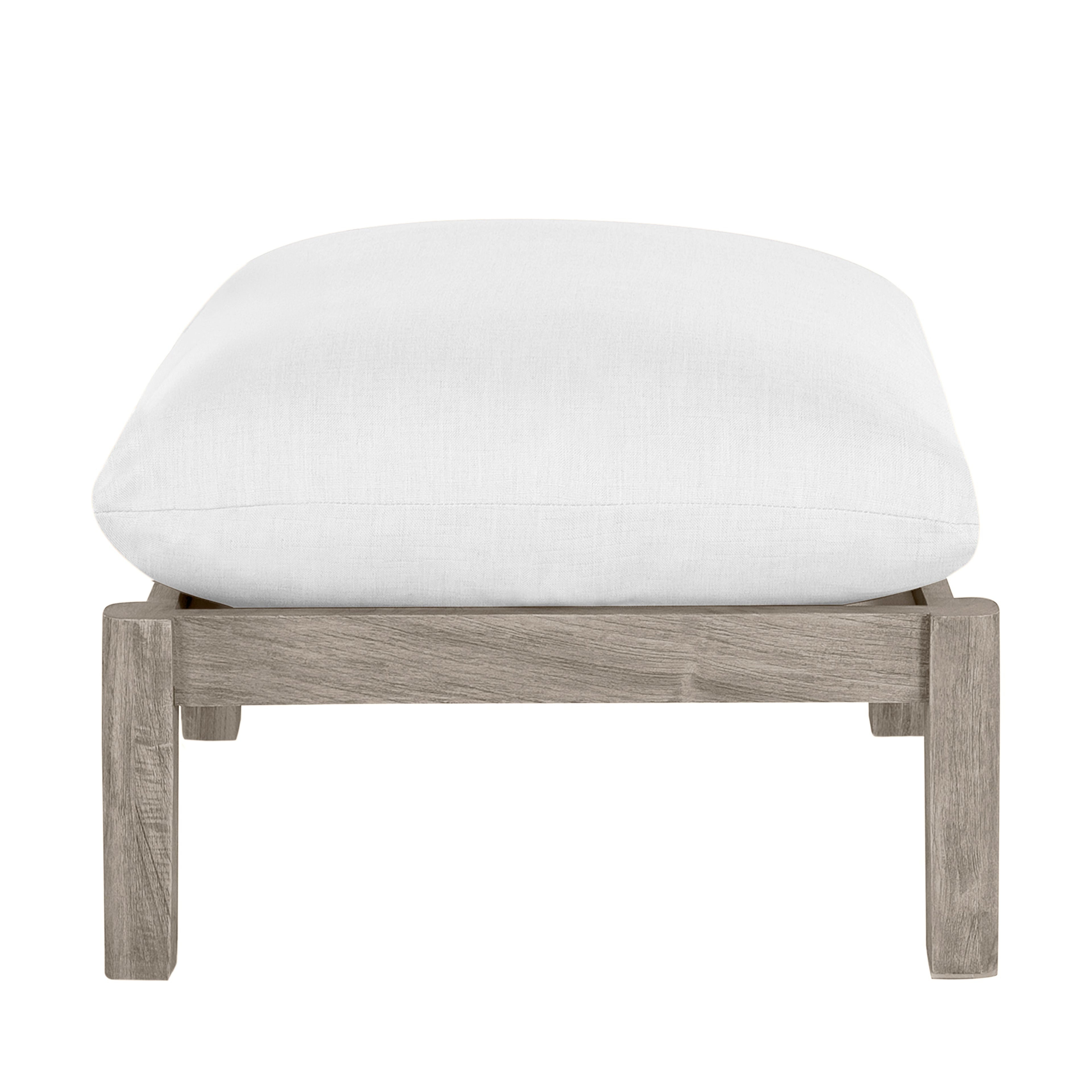 Monterey Teak Outdoor Woven Ottoman