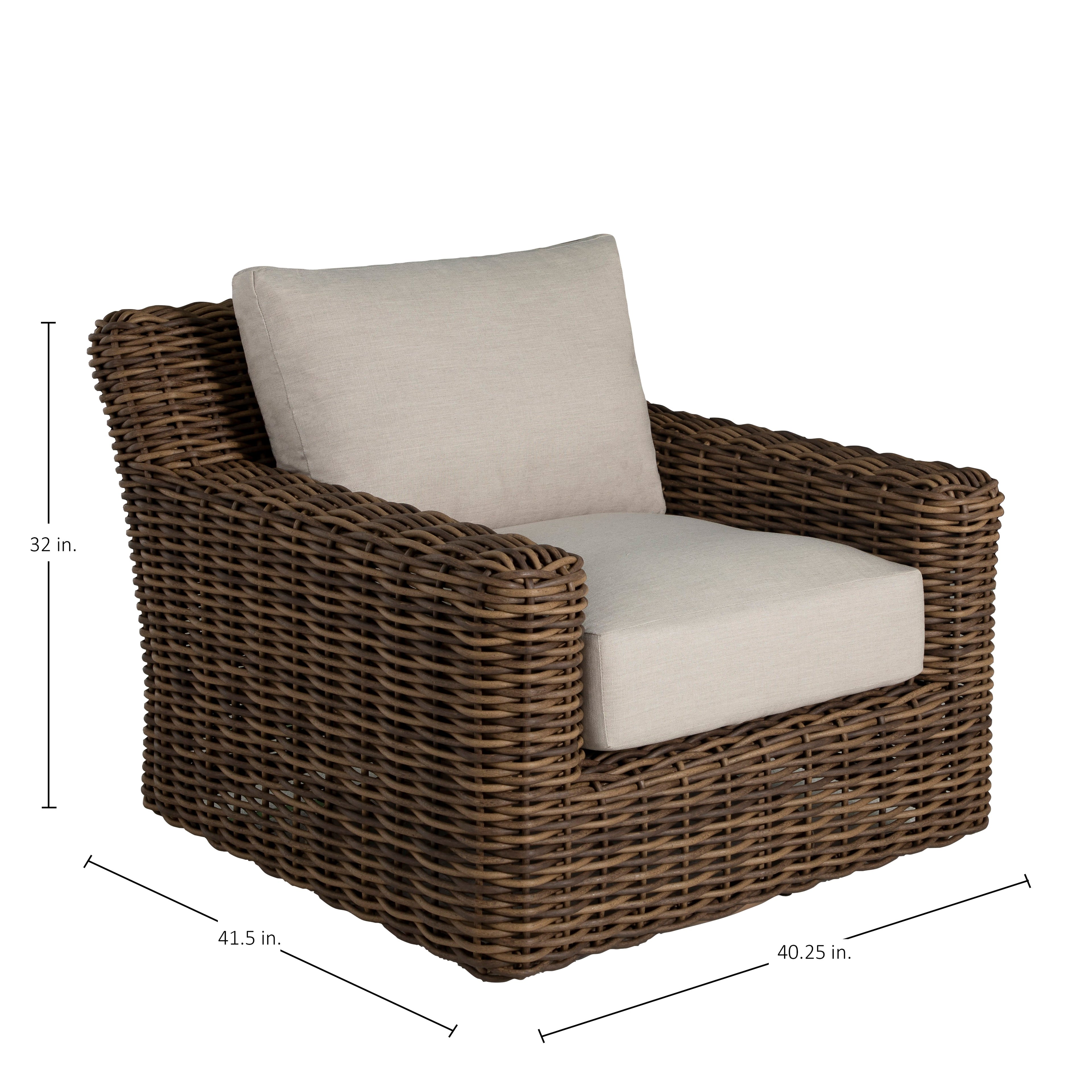 Montauk Resin Wicker Outdoor Swivel Lounge Chair