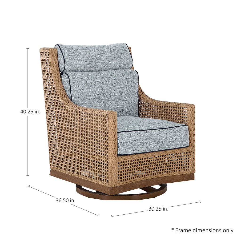 Peninsula Wicker Outdoor Swivel Glide Chair