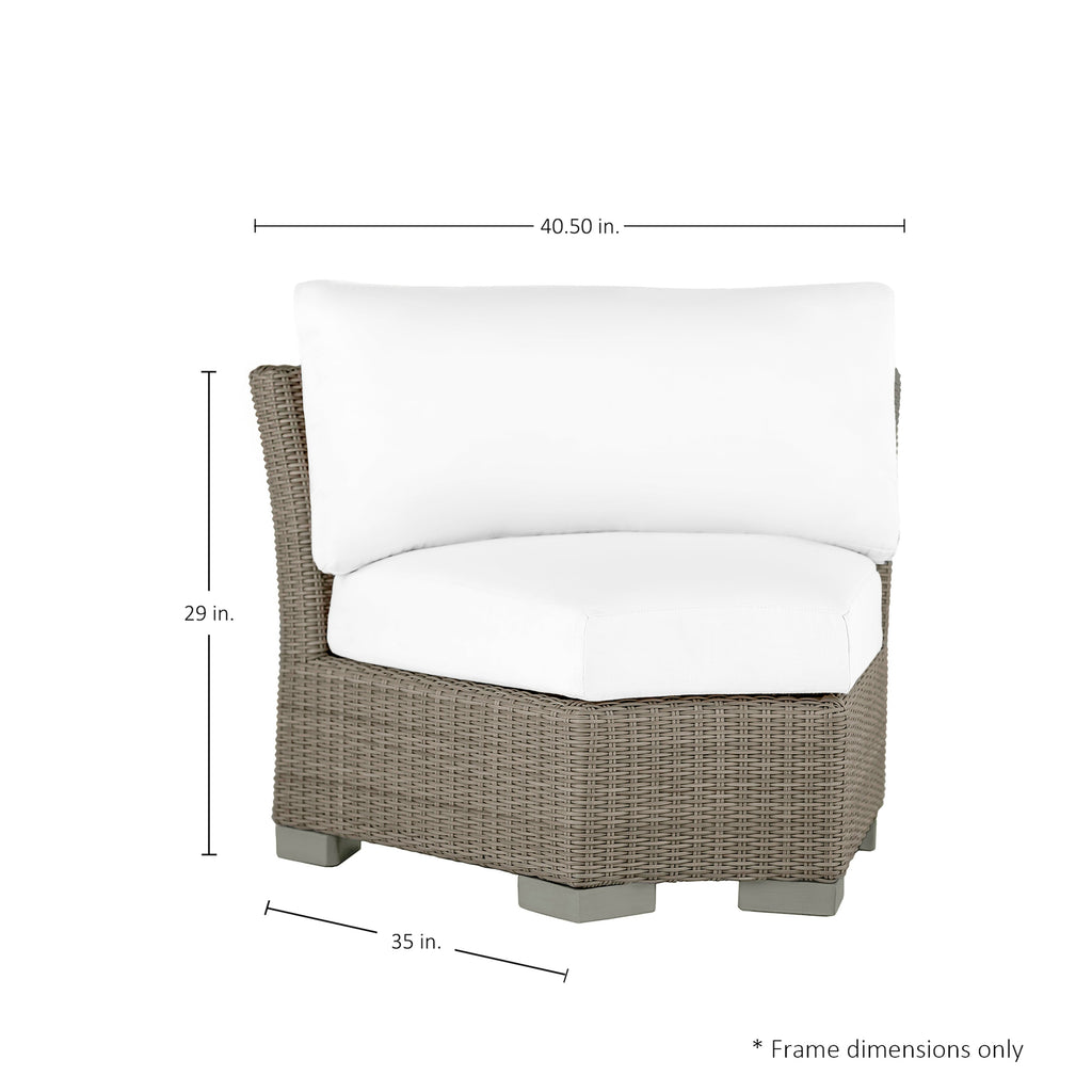Club Woven Inside Outdoor Round Corner Chair