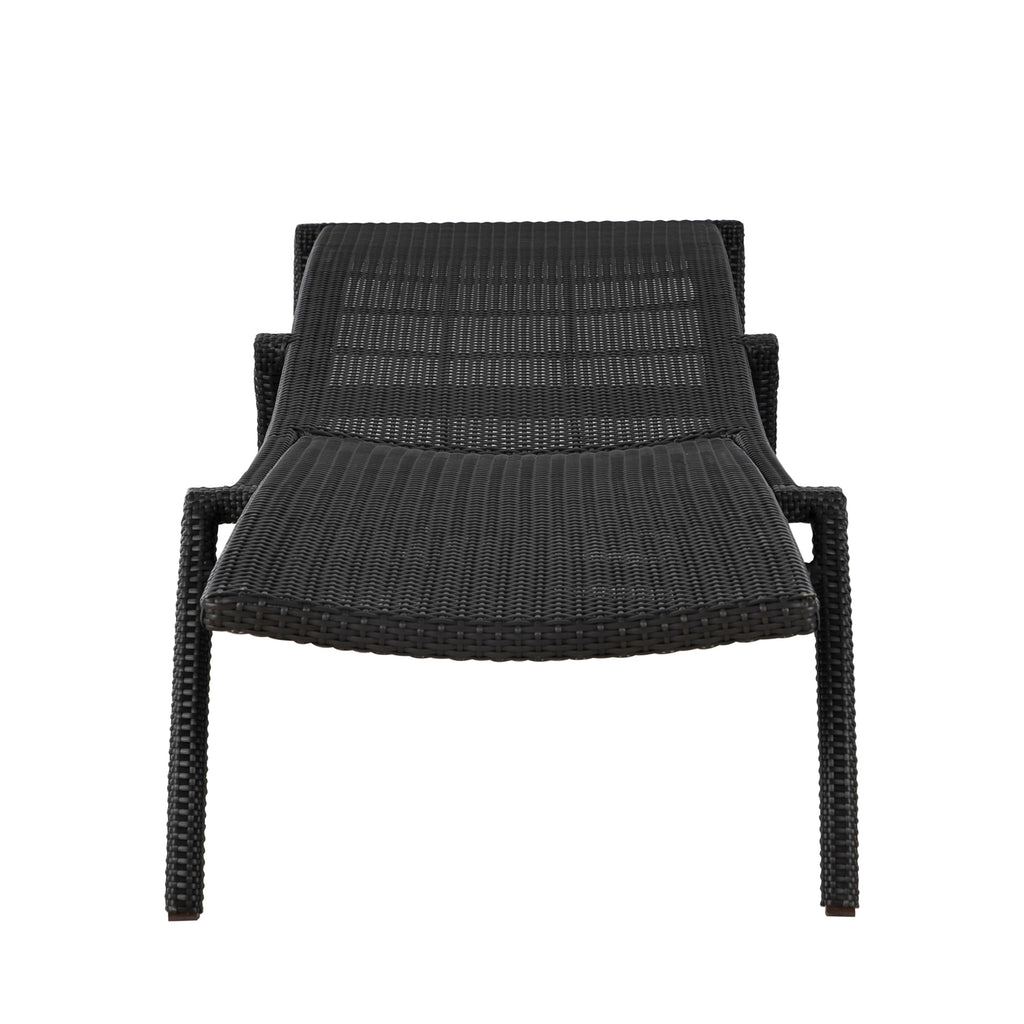 Skye Wicker Outdoor Armless Chaise Lounge