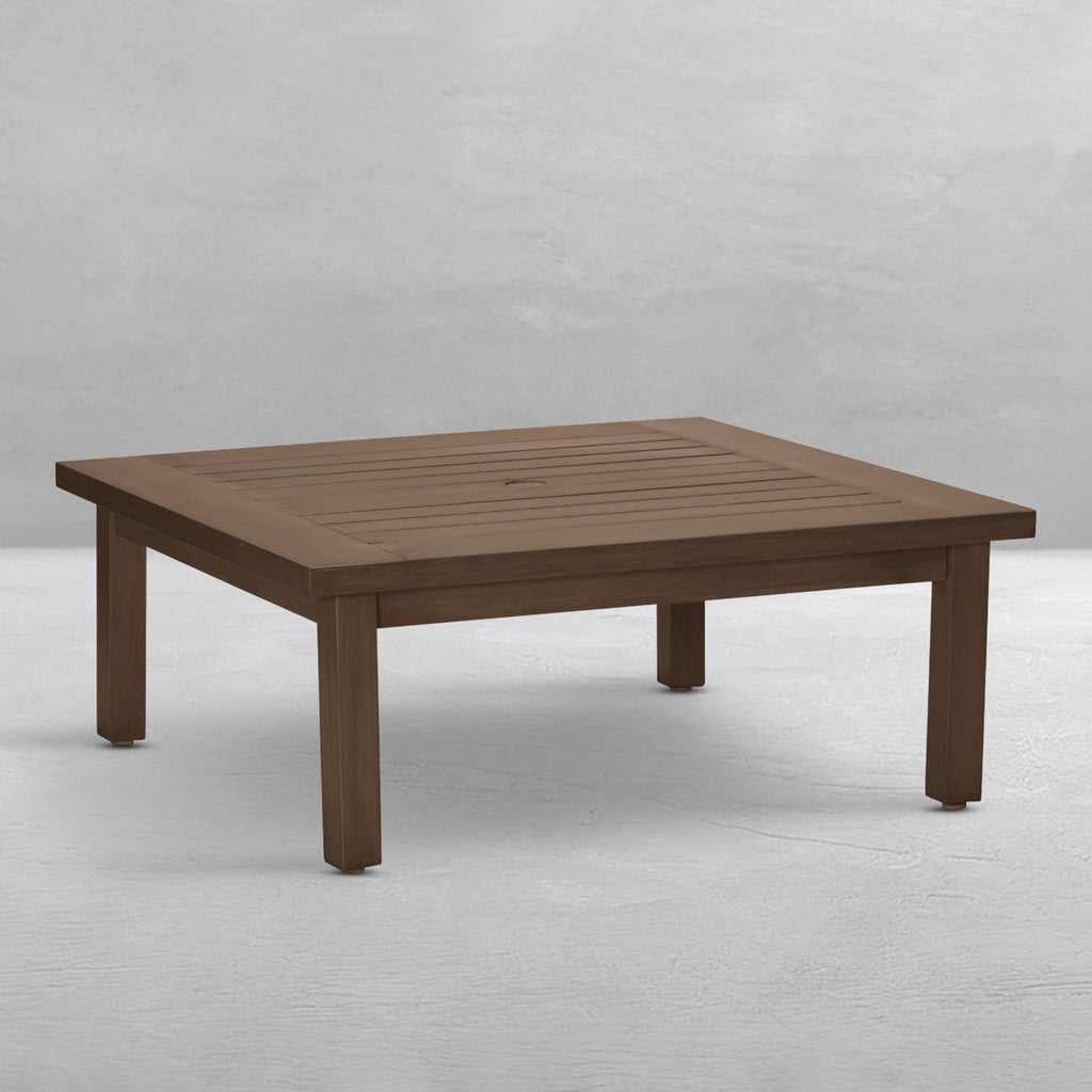 Club Aluminum 43" Square Outdoor Coffee Table