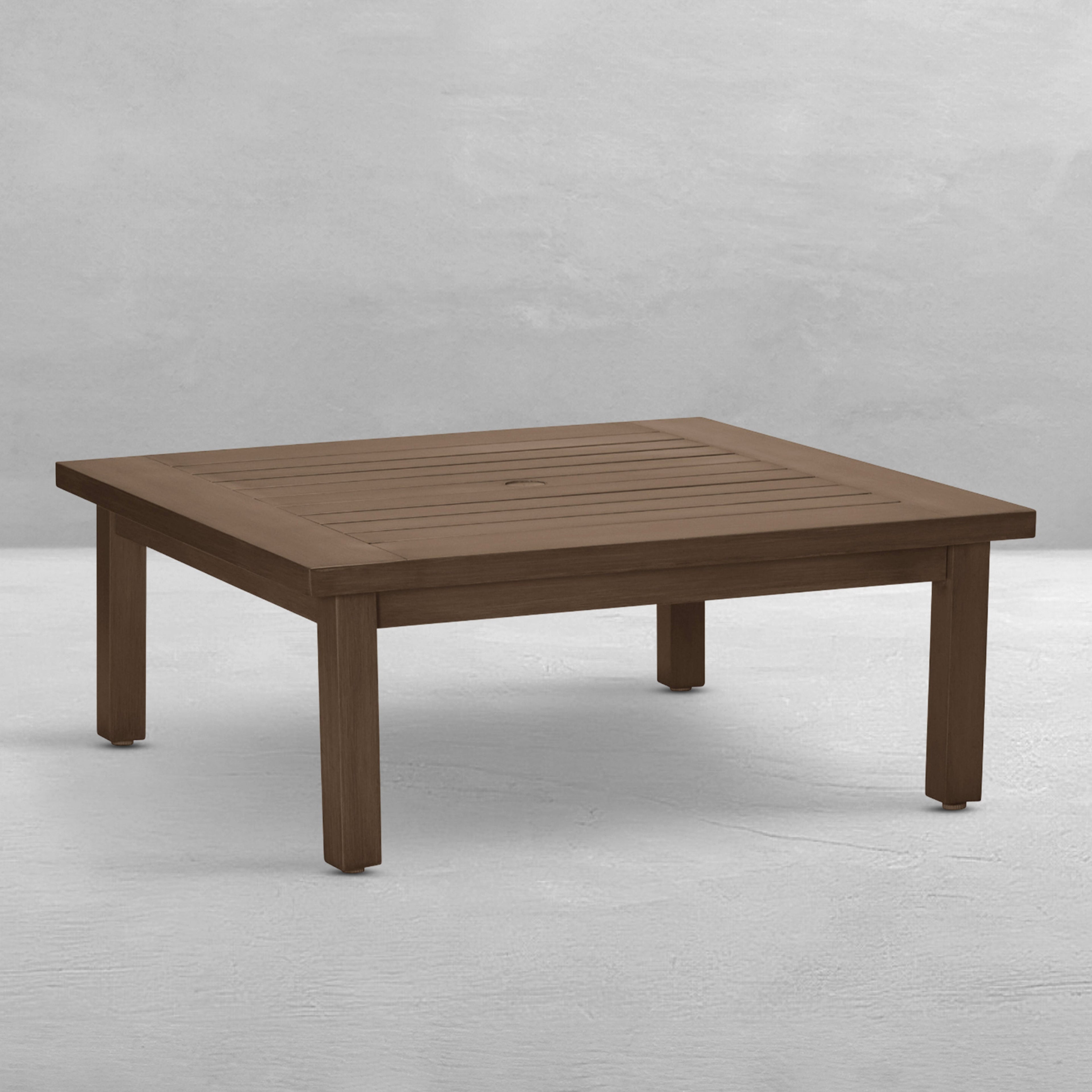 Club Aluminum 43" Square Outdoor Coffee Table