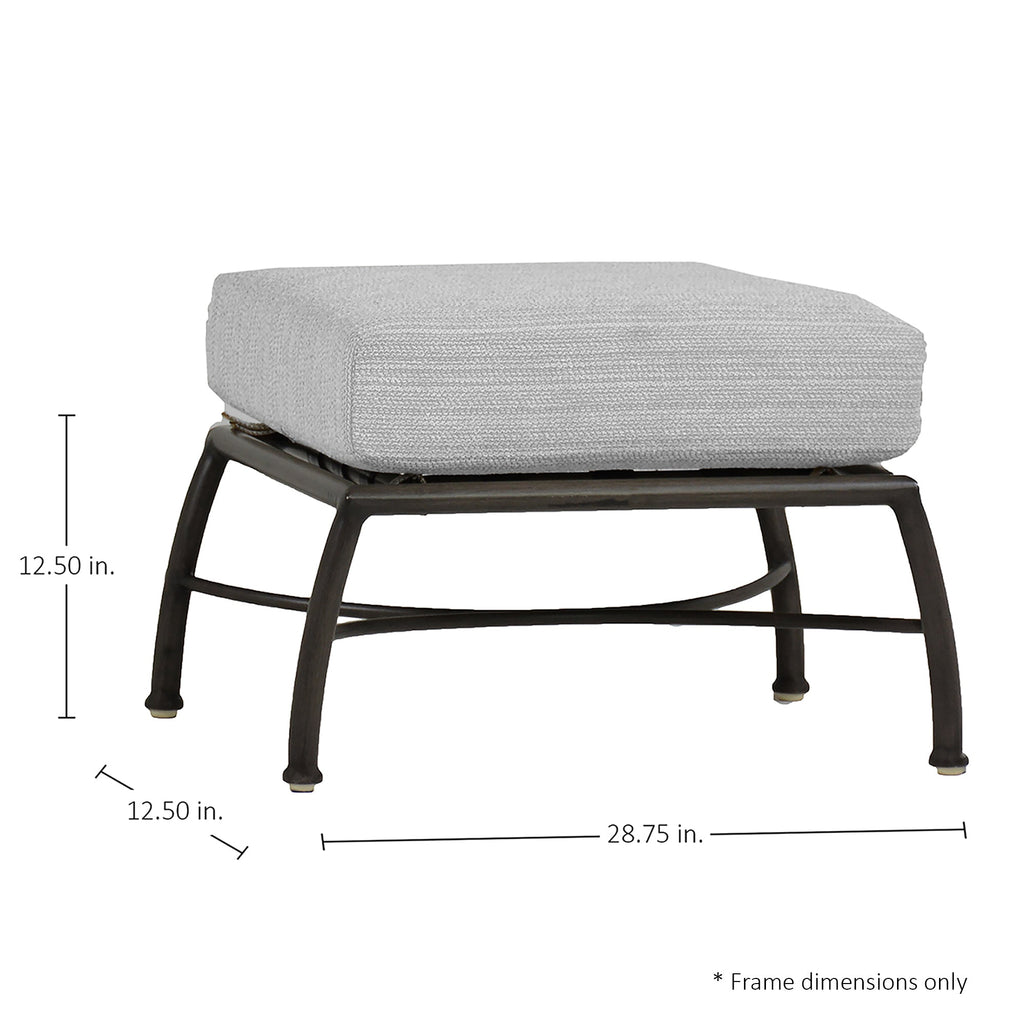 Elegante Aluminum Outdoor Woven Ottoman