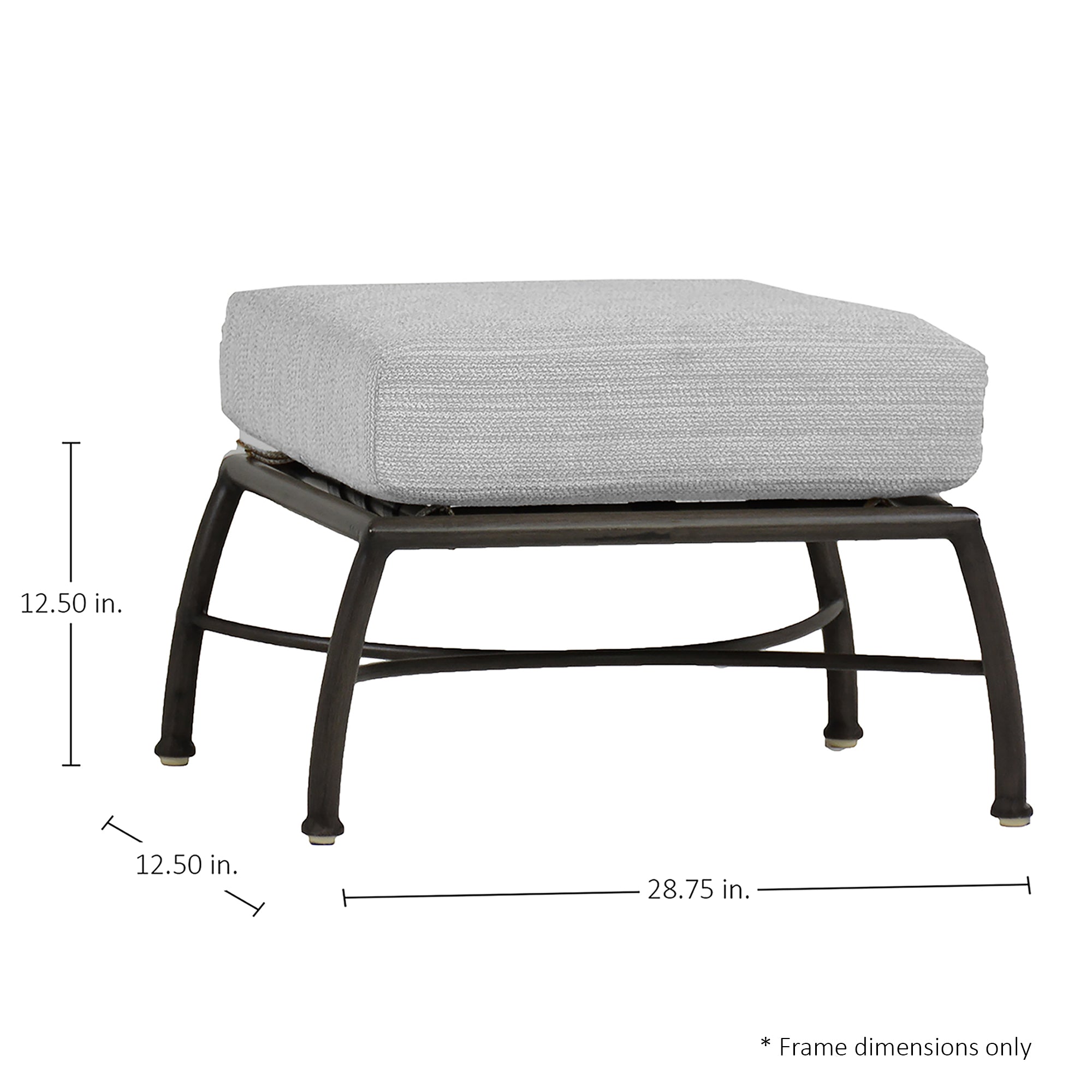 Elegante Aluminum Outdoor Woven Ottoman