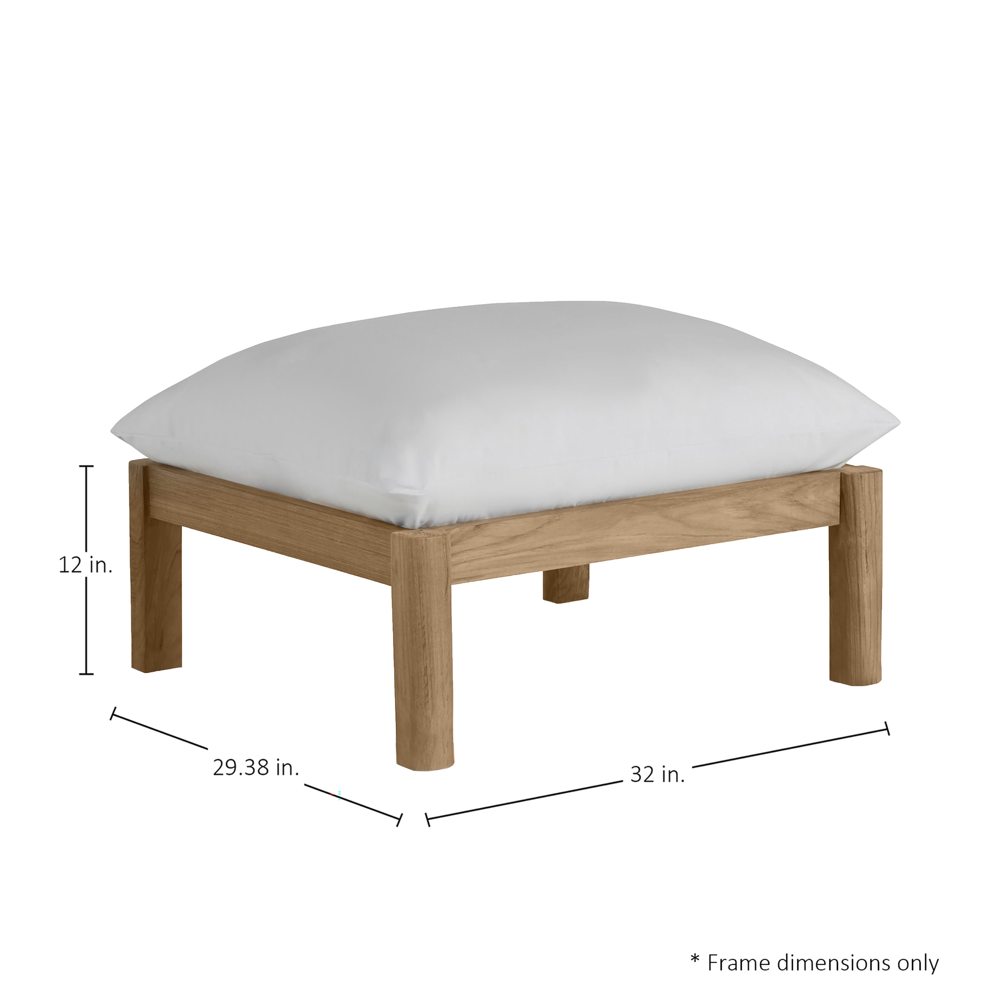 Monterey Teak Outdoor Woven Ottoman