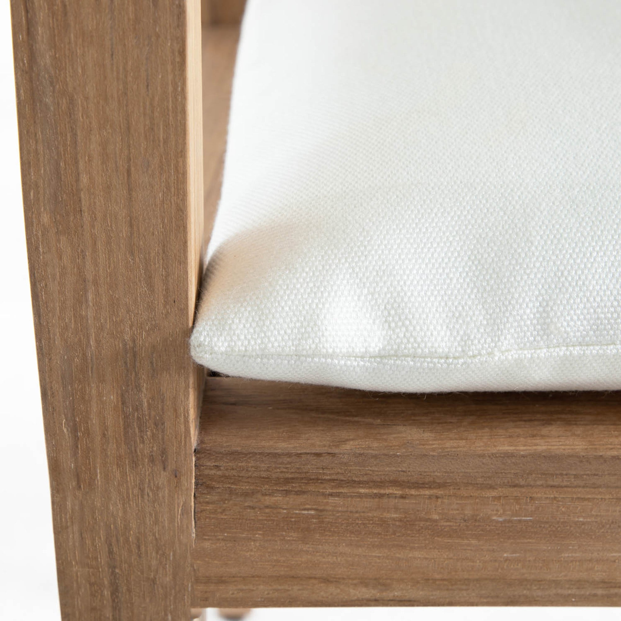 Savannah Resin Wicker Outdoor Teak Arm Chair