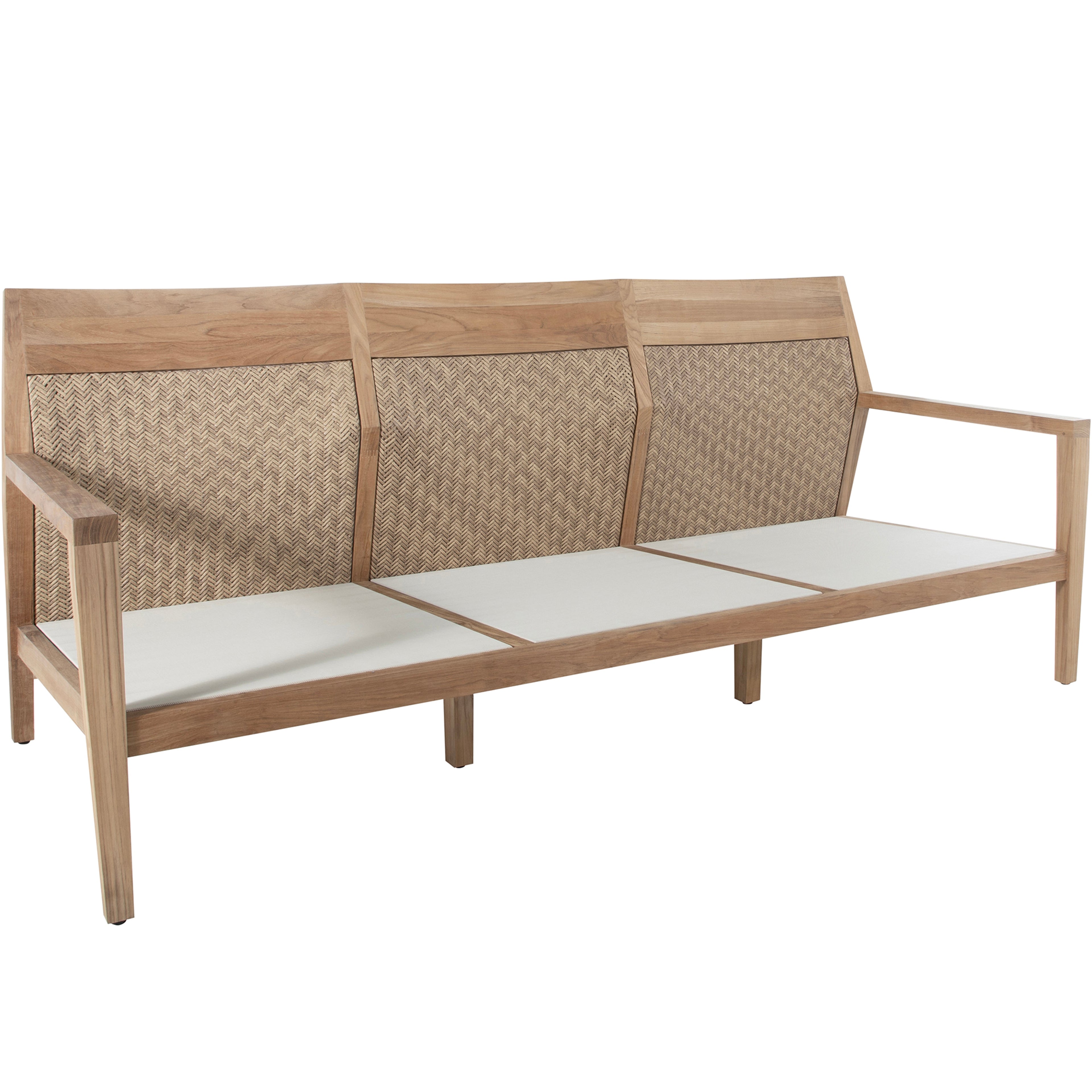 Savannah Teak Wicker Outdoor Sofa