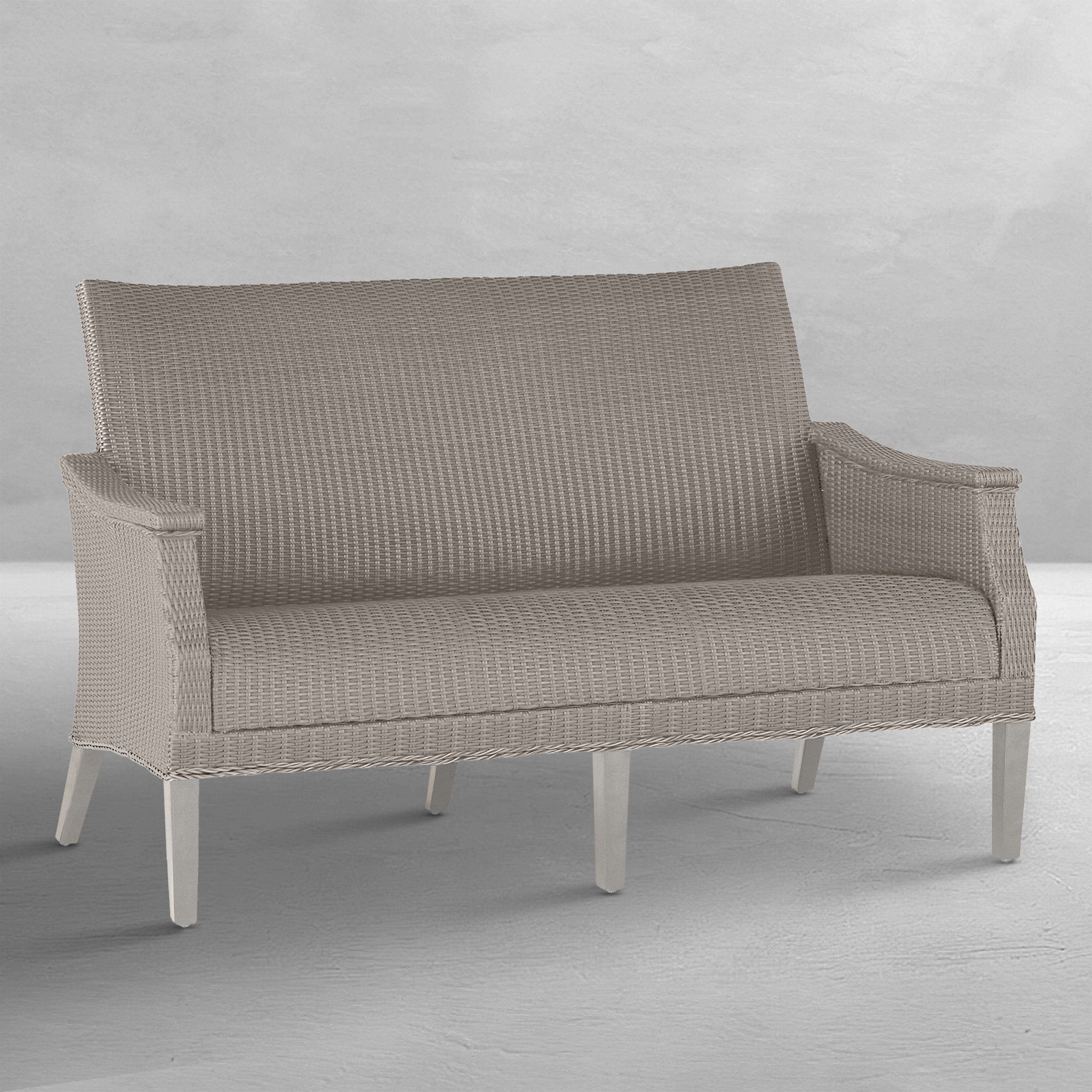 Bentley Woven Resin Wicker Outdoor Loveseat
