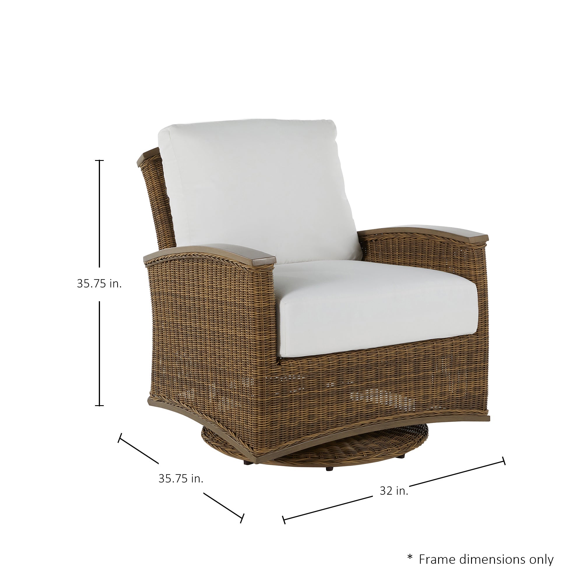 Astoria Resin Wicker Outdoor Swivel Glider Chair