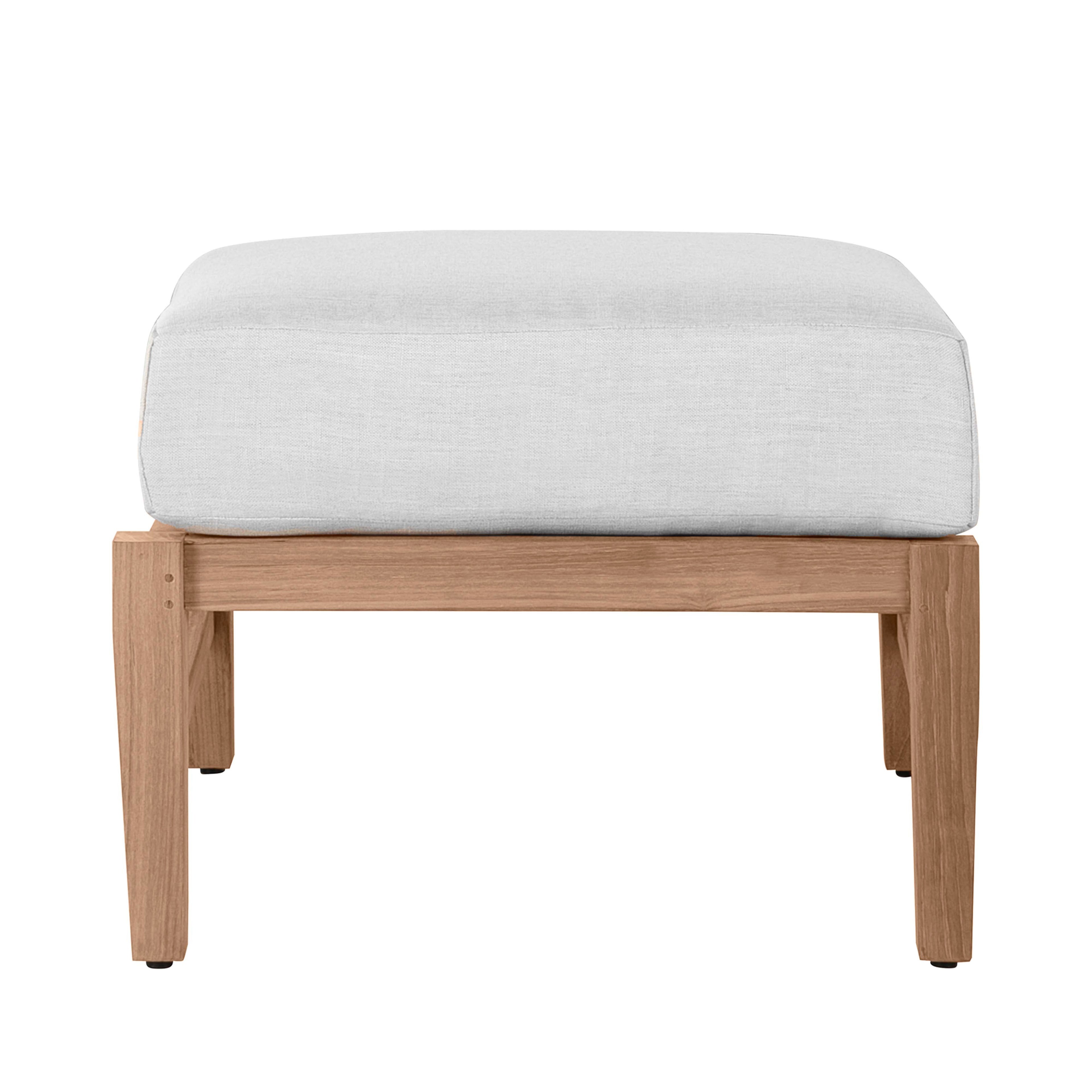 Croquet Teak Outdoor Woven Ottoman