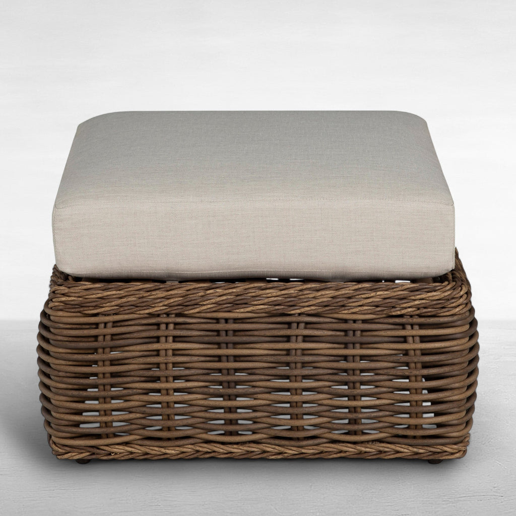 Soho N-Dura Resin Wicker Outdoor Woven Ottoman