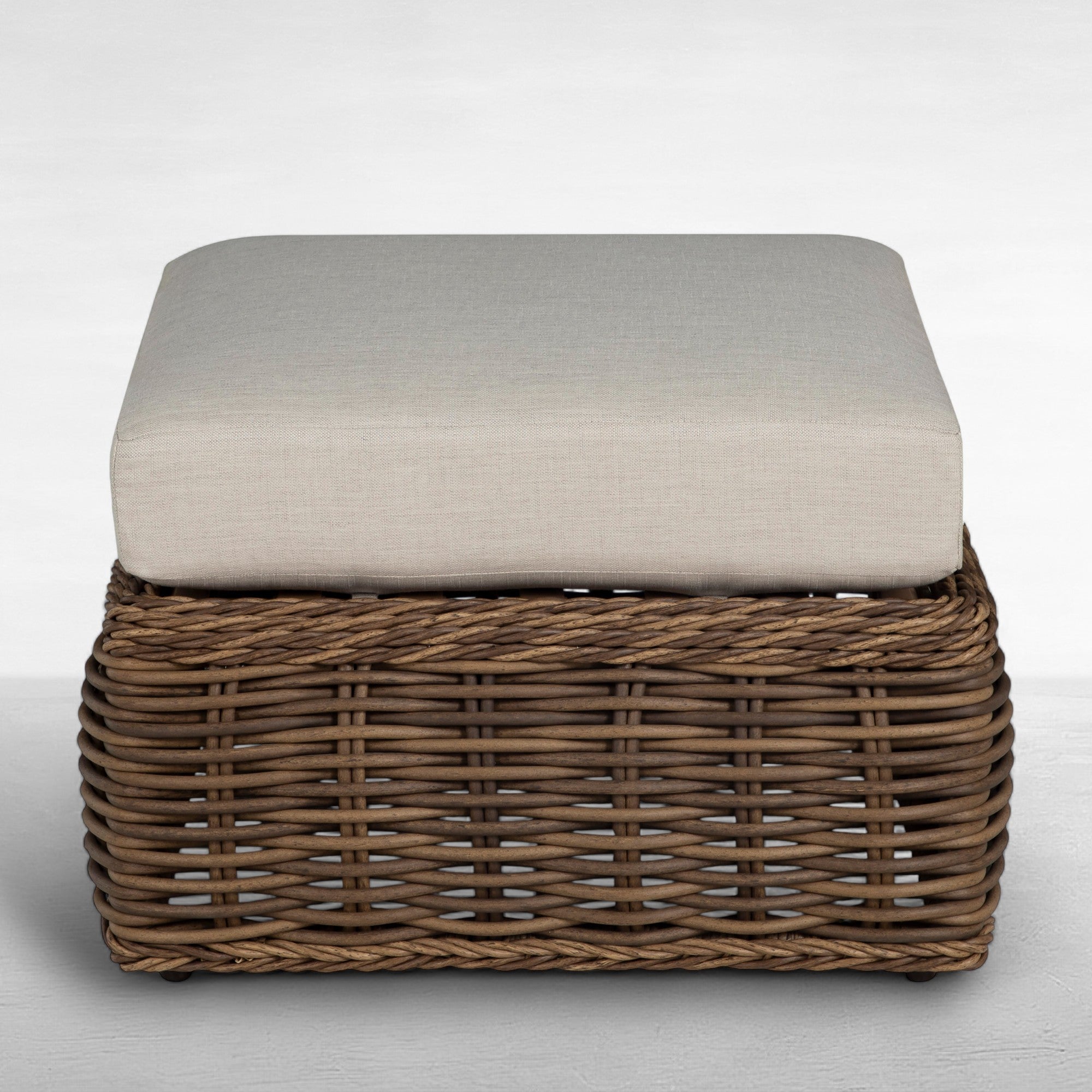 Soho N-Dura Resin Wicker Outdoor Woven Ottoman