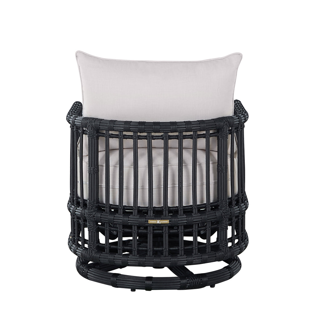 Newport Wicker Woven Outdoor Barrel Swivel Chair