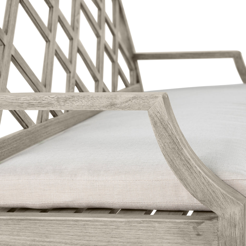 Haley Teak Outdoor Latticework Bench