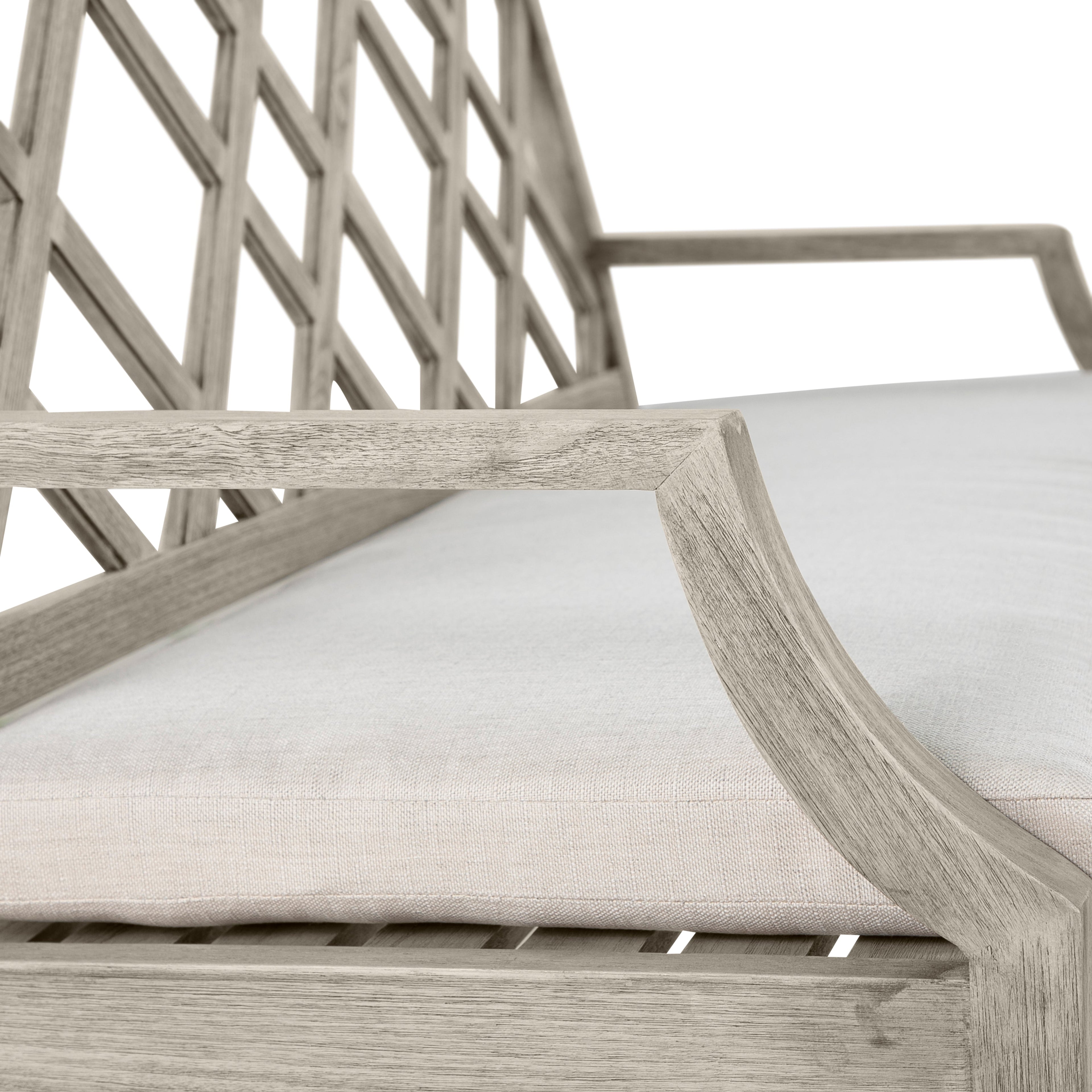 Haley Teak Outdoor Latticework Bench