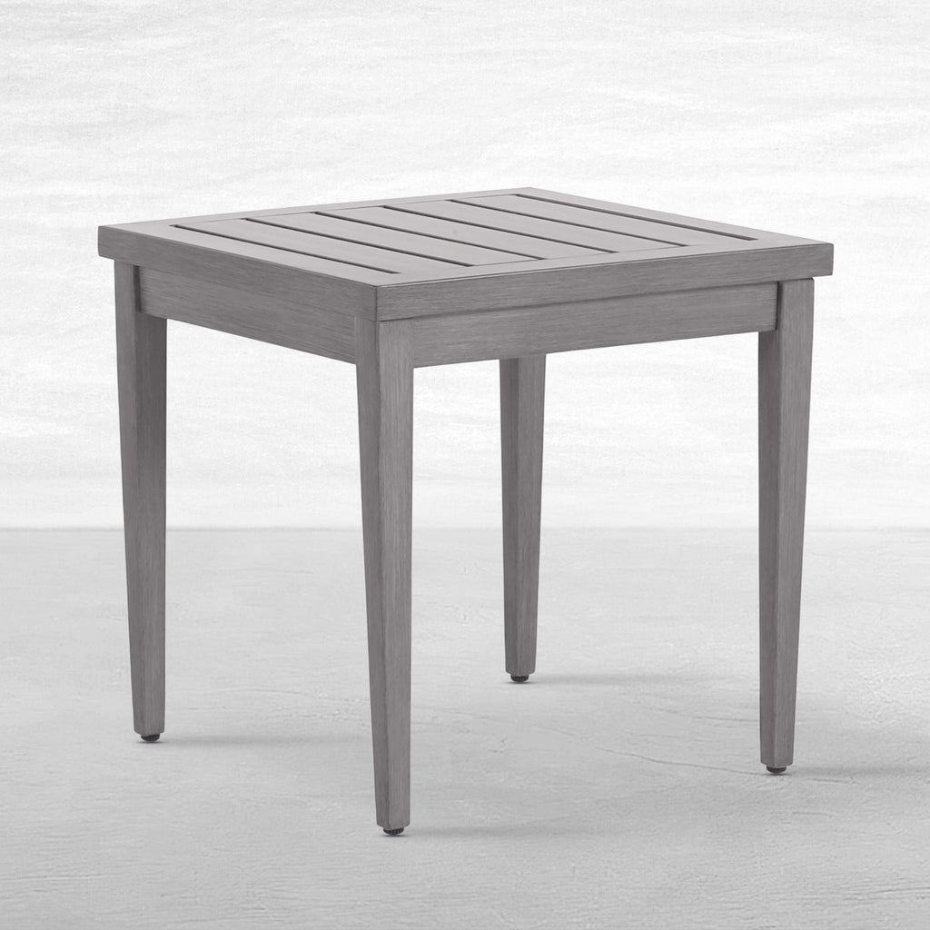 Brookings 20" Square Outdoor Slatted End Table